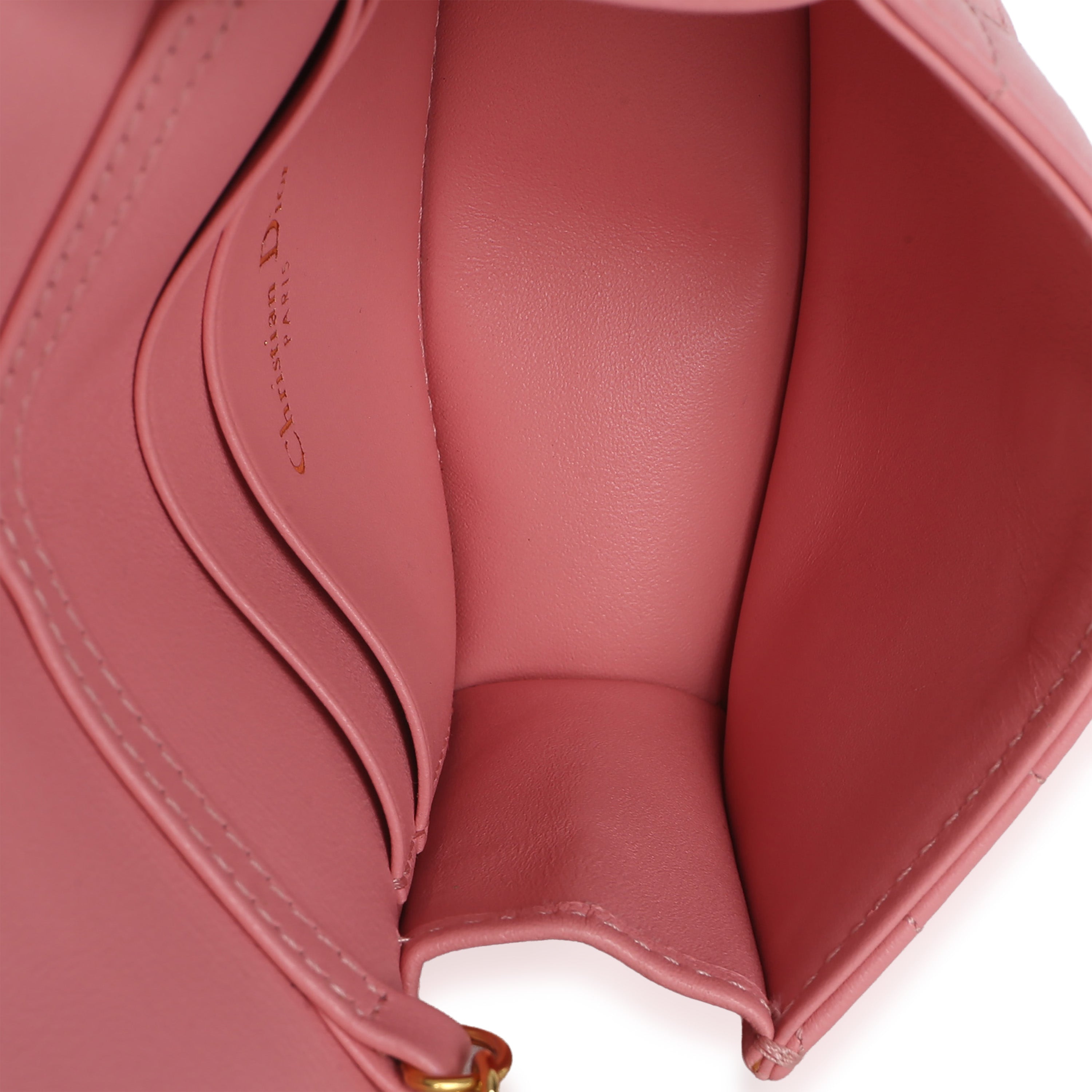 Pink Macrocannage Calfskin Micro Miss Caro Chain Bag