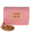 Pink Macrocannage Calfskin Micro Miss Caro Chain Bag