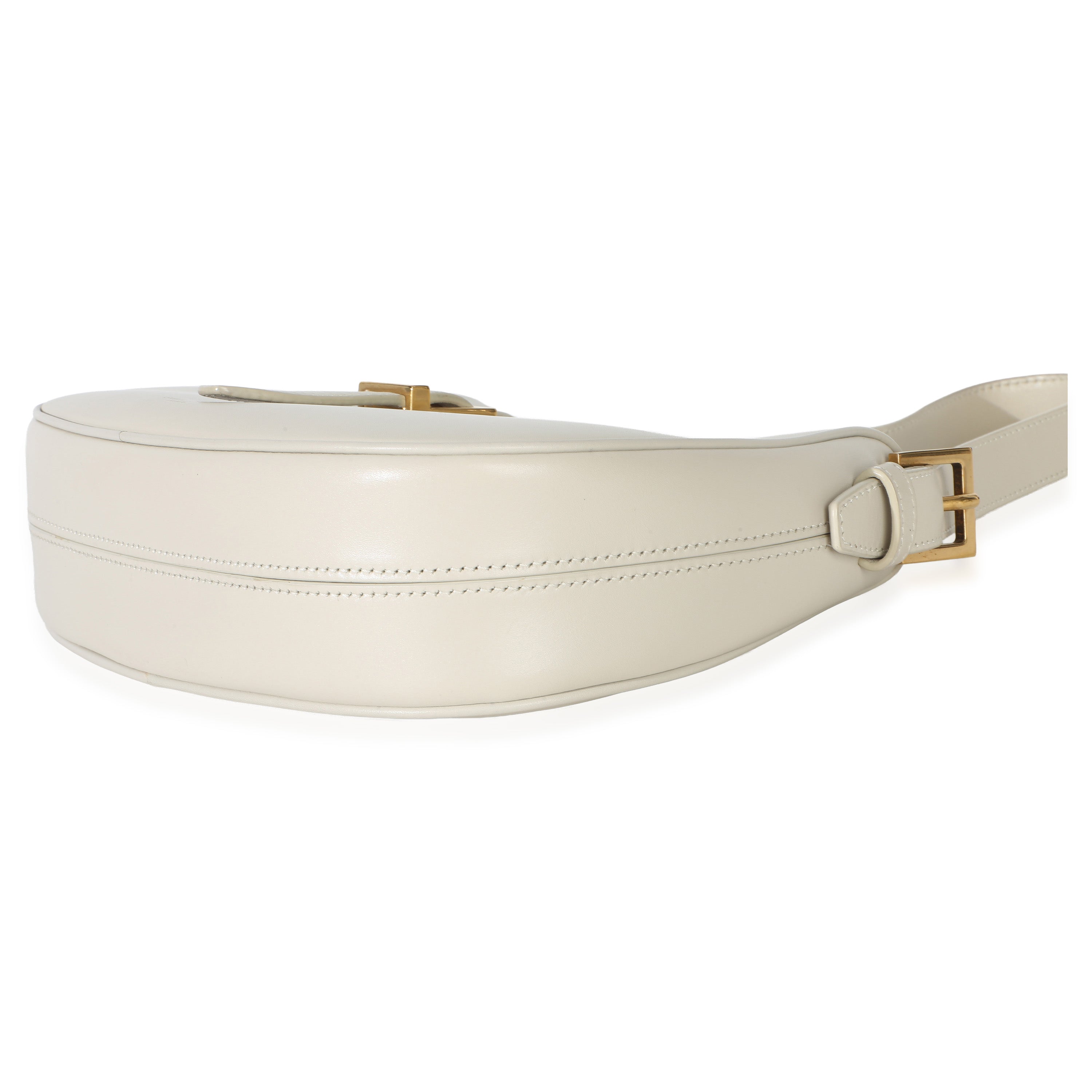 Cream Smooth Calfskin Le Fermoir Hobo