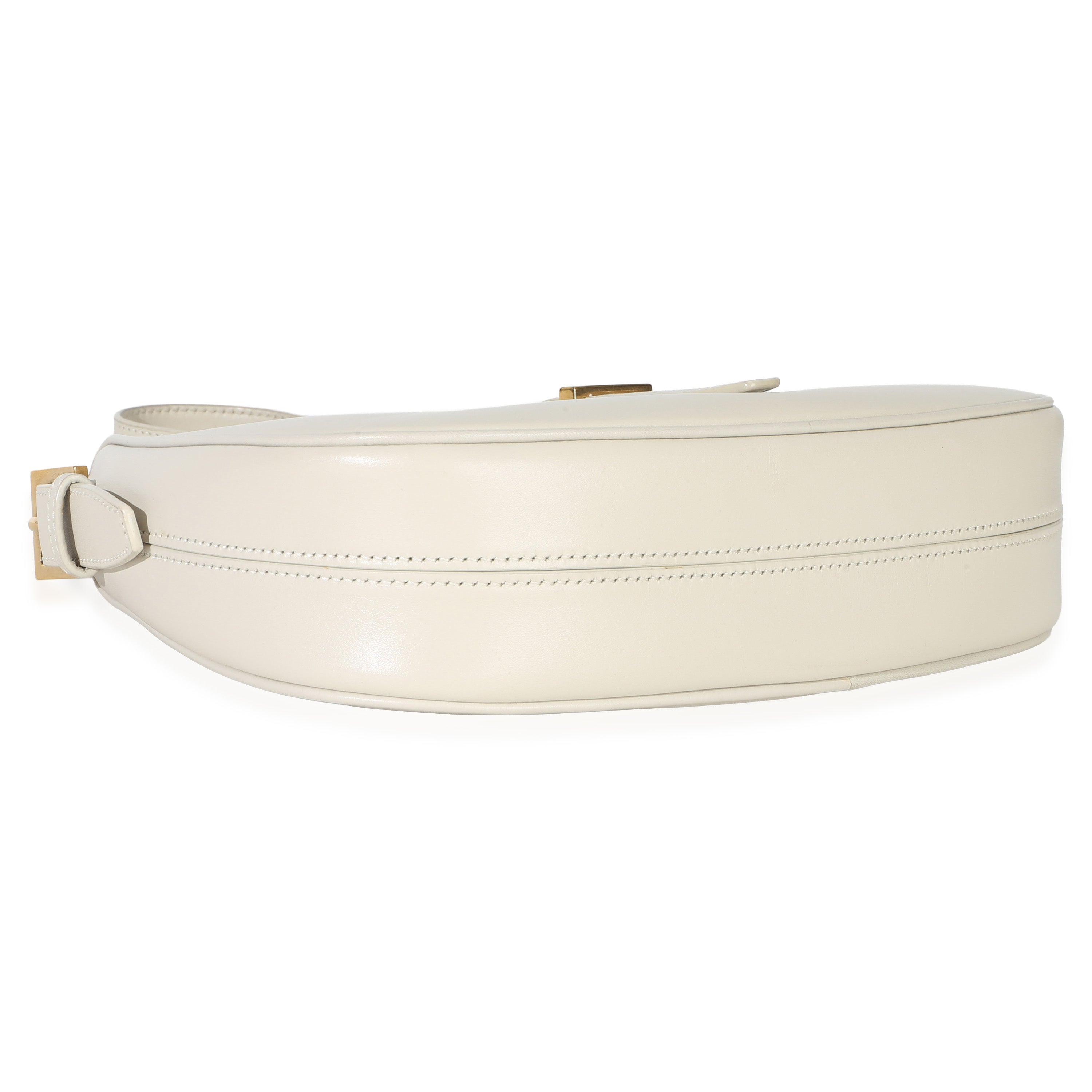 Cream Smooth Calfskin Le Fermoir Hobo