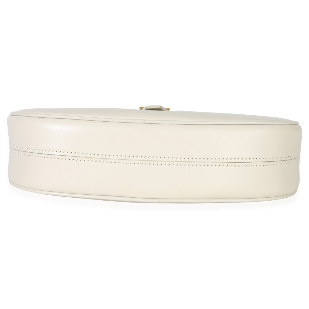 Cream Smooth Calfskin Le Fermoir Hobo