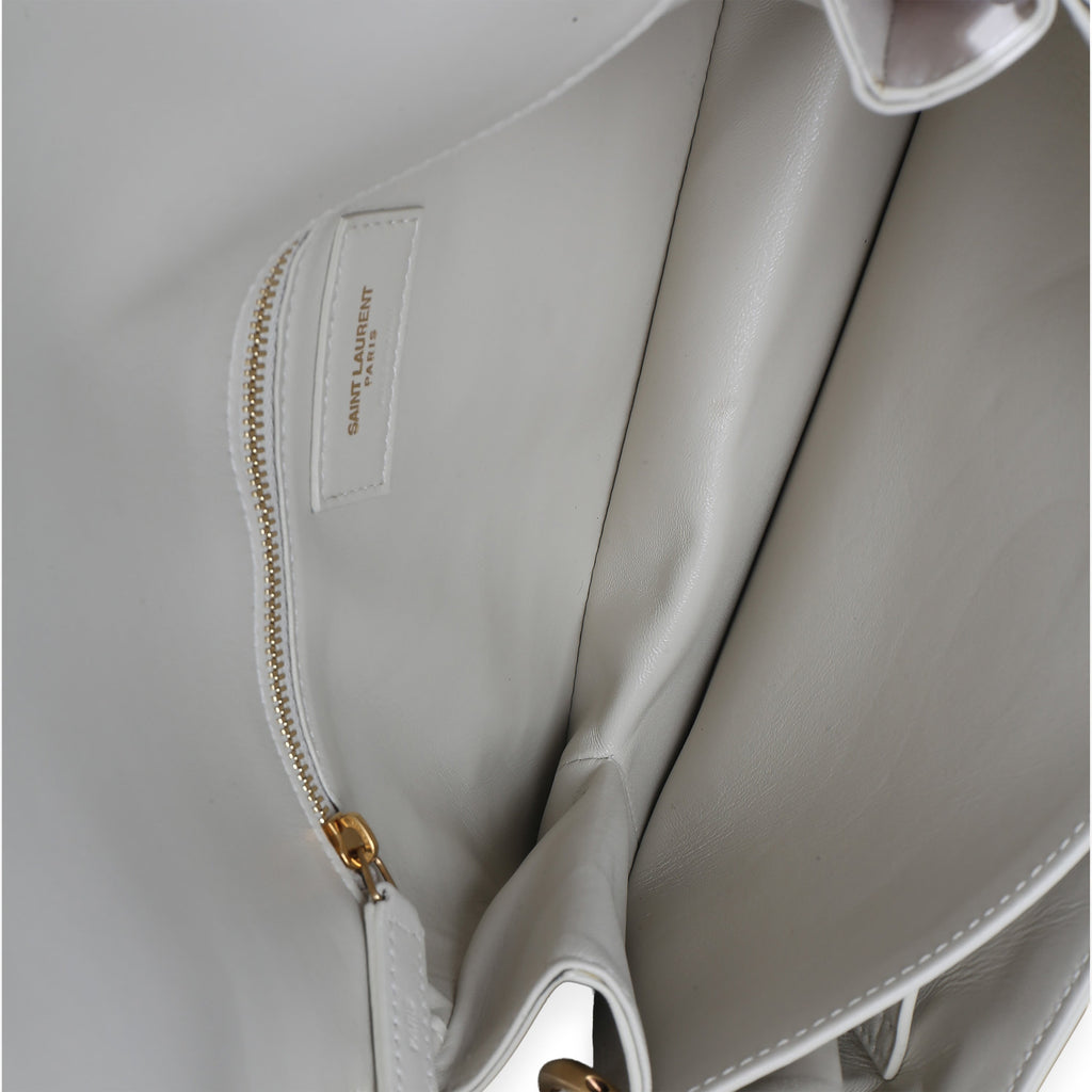 Cream Smooth Calfskin Le Maillon Satchel