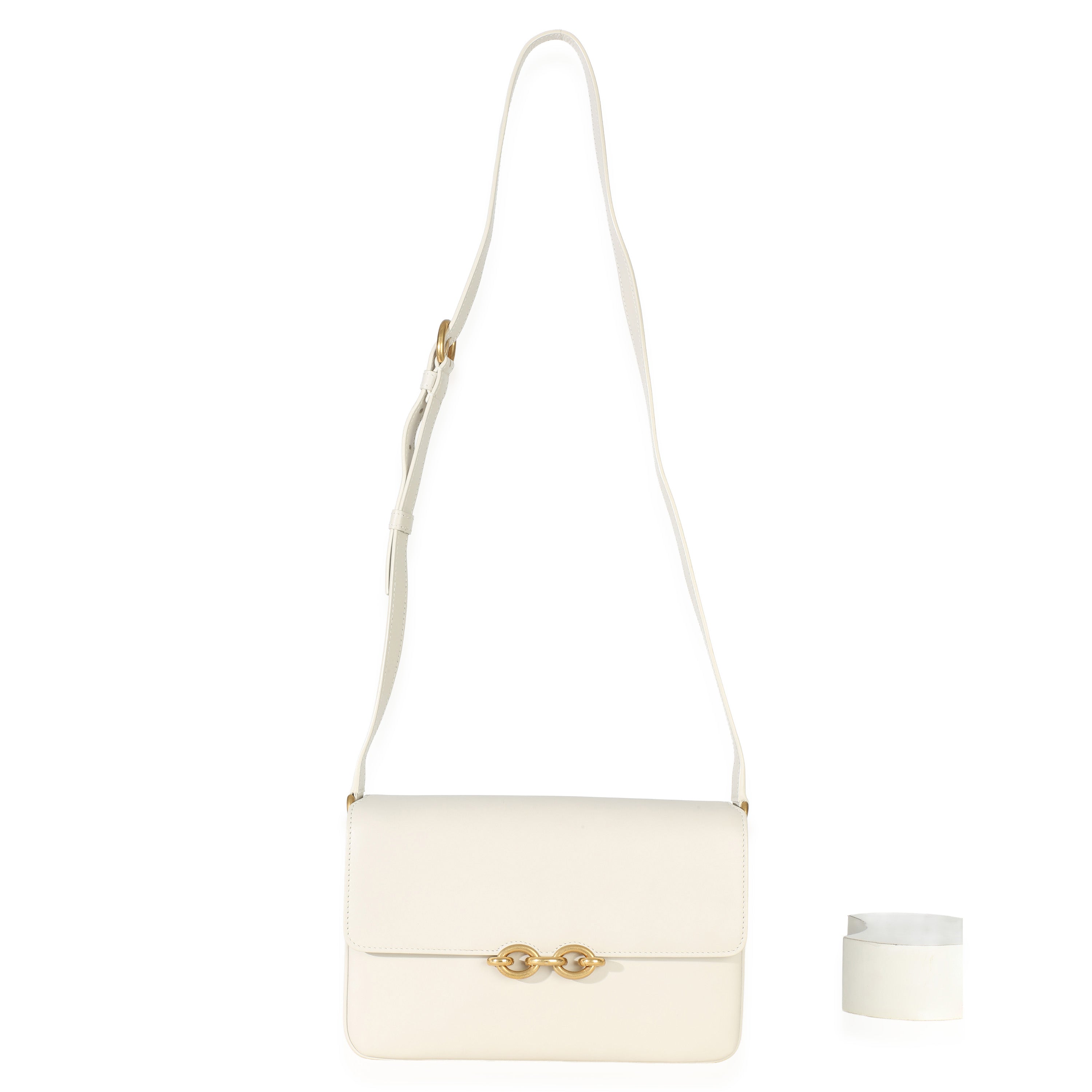 Cream Smooth Calfskin Le Maillon Satchel