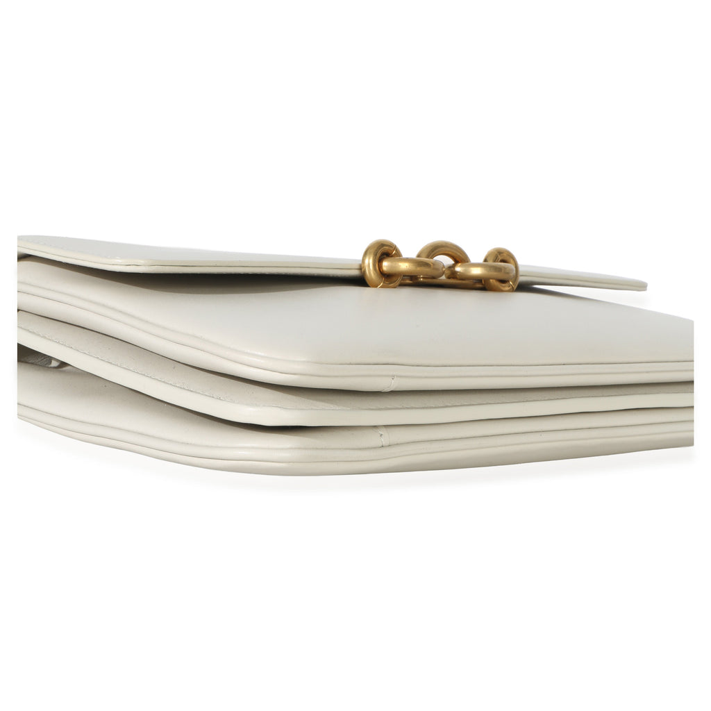 Cream Smooth Calfskin Le Maillon Satchel