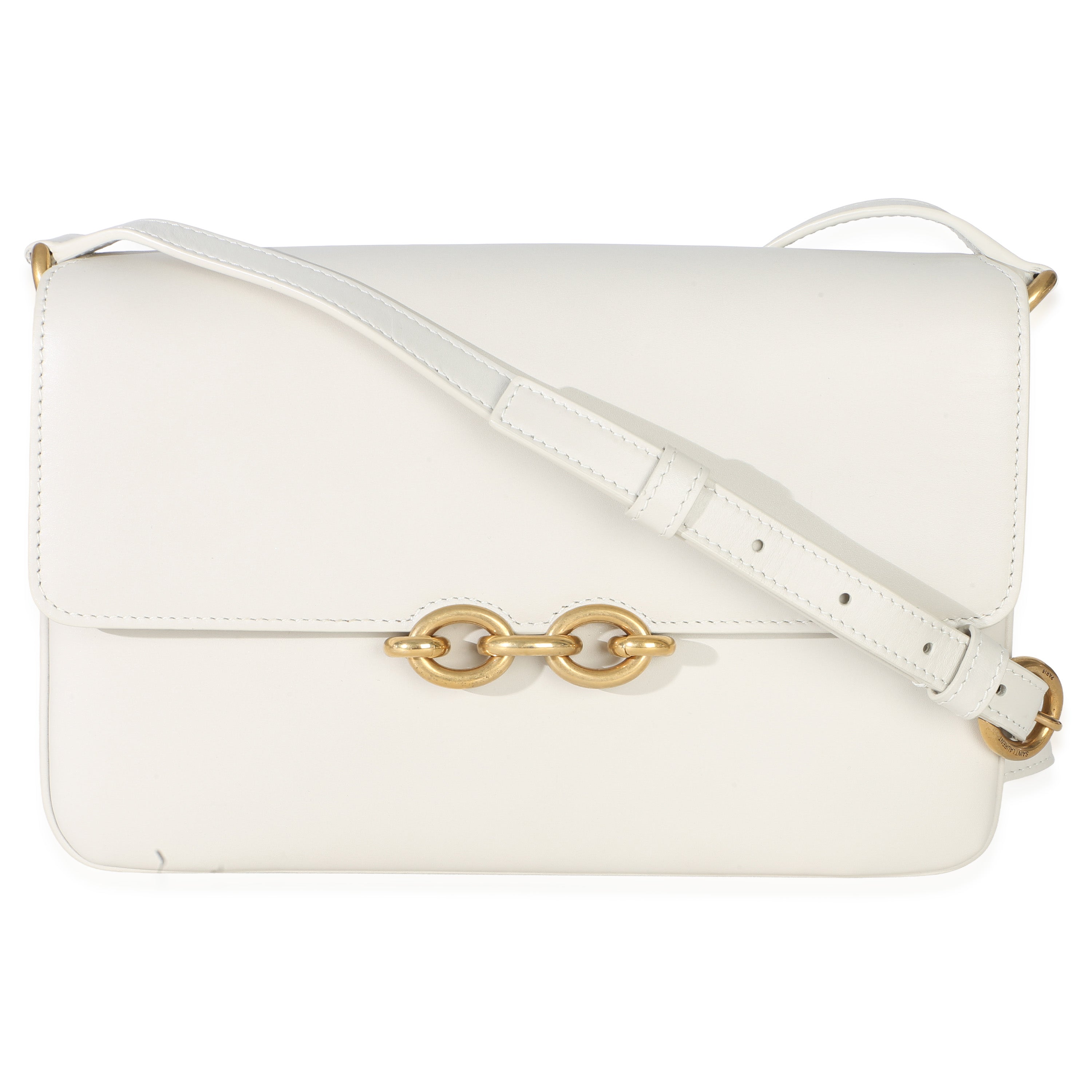 Cream Smooth Calfskin Le Maillon Satchel