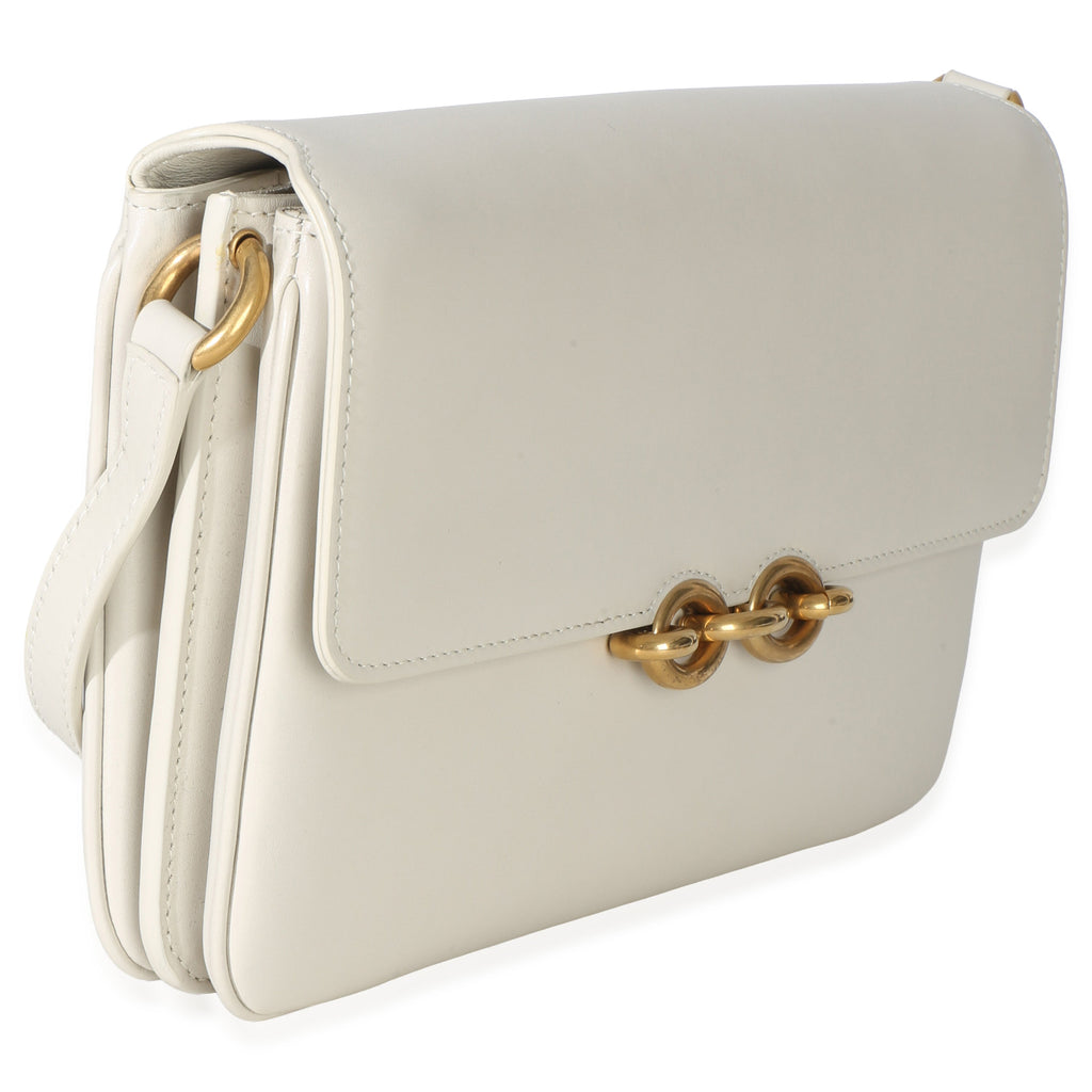 Cream Smooth Calfskin Le Maillon Satchel