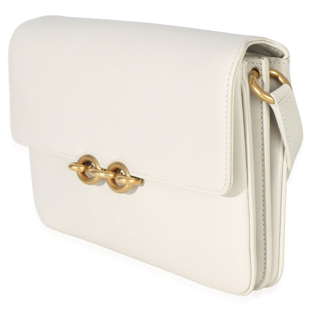 Cream Smooth Calfskin Le Maillon Satchel