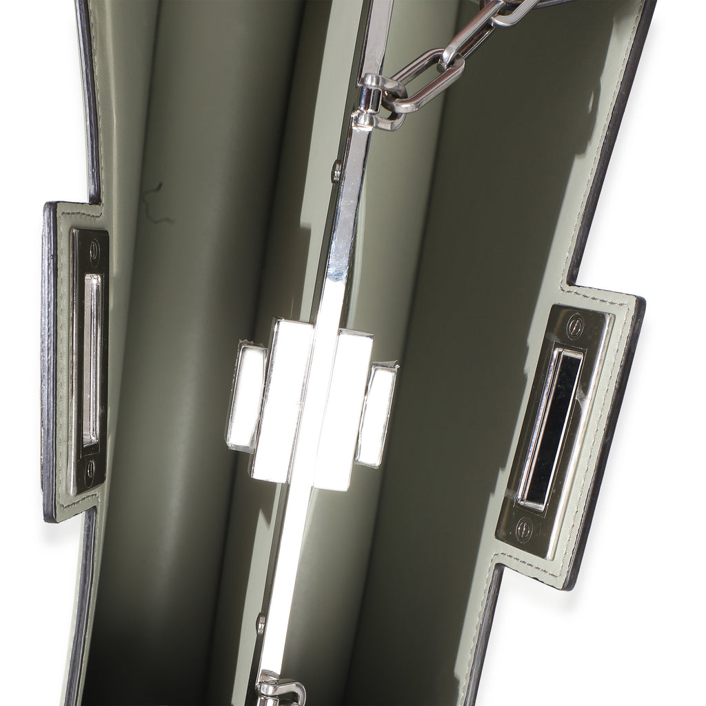Sage Patent Medium Peekaboo Cut Chain Shoulder Bag