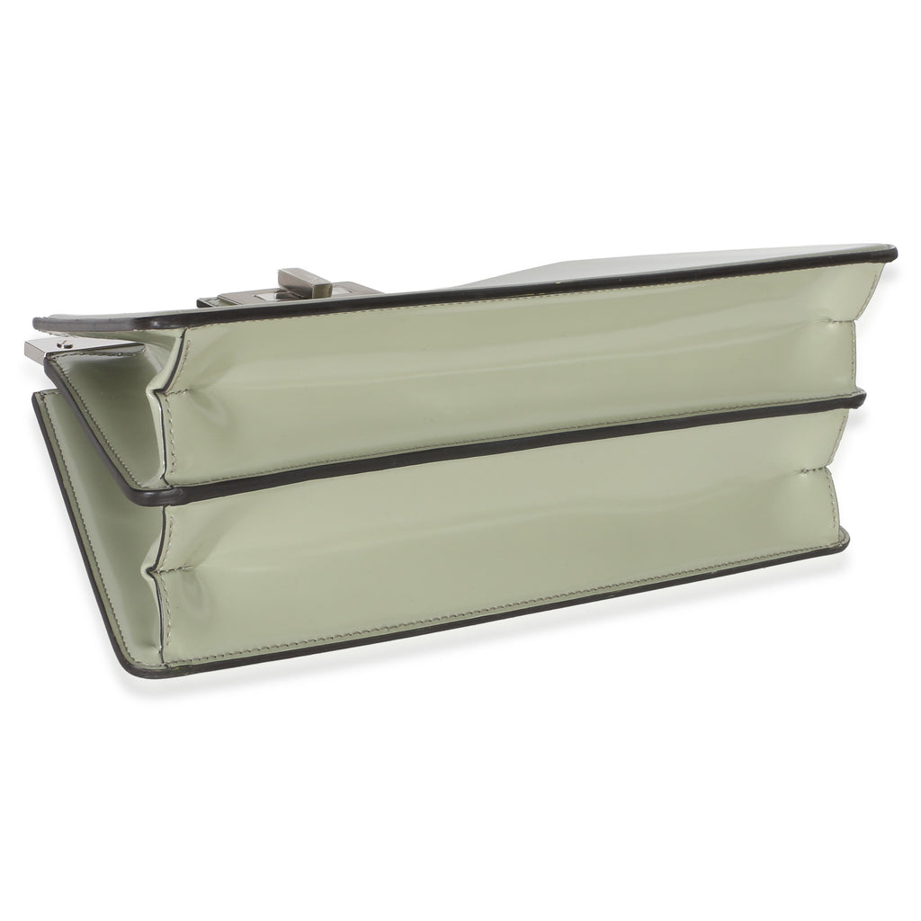 Sage Patent Medium Peekaboo Cut Chain Shoulder Bag
