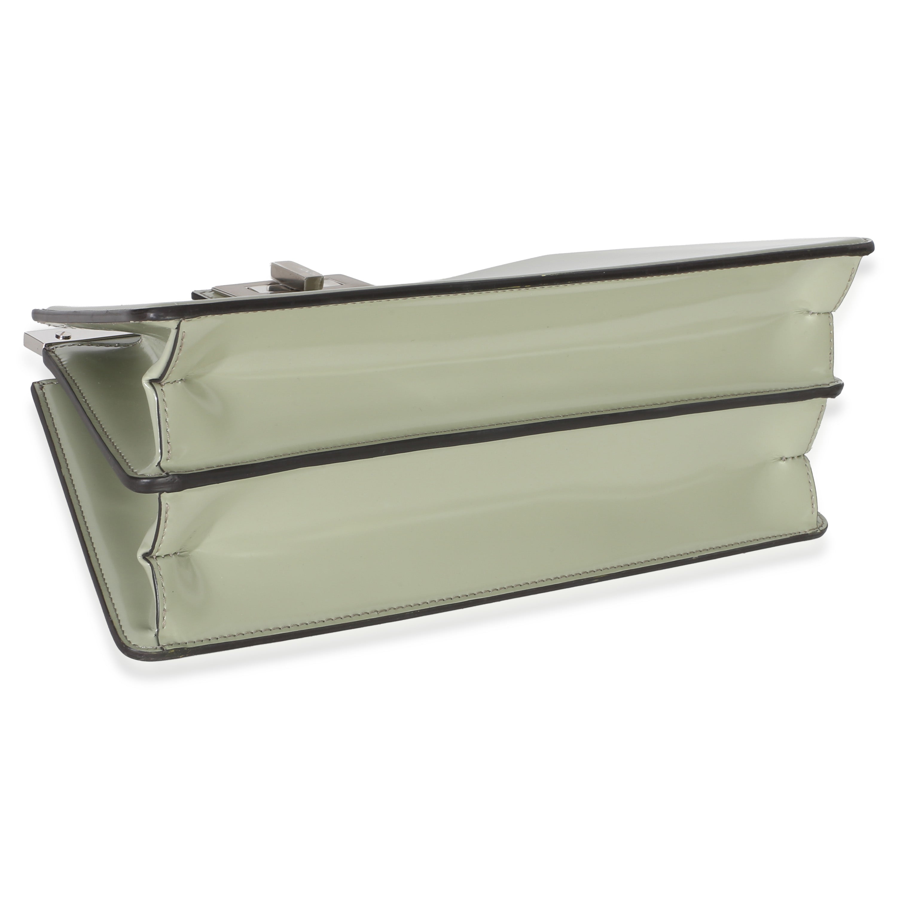 Sage Patent Medium Peekaboo Cut Chain Shoulder Bag