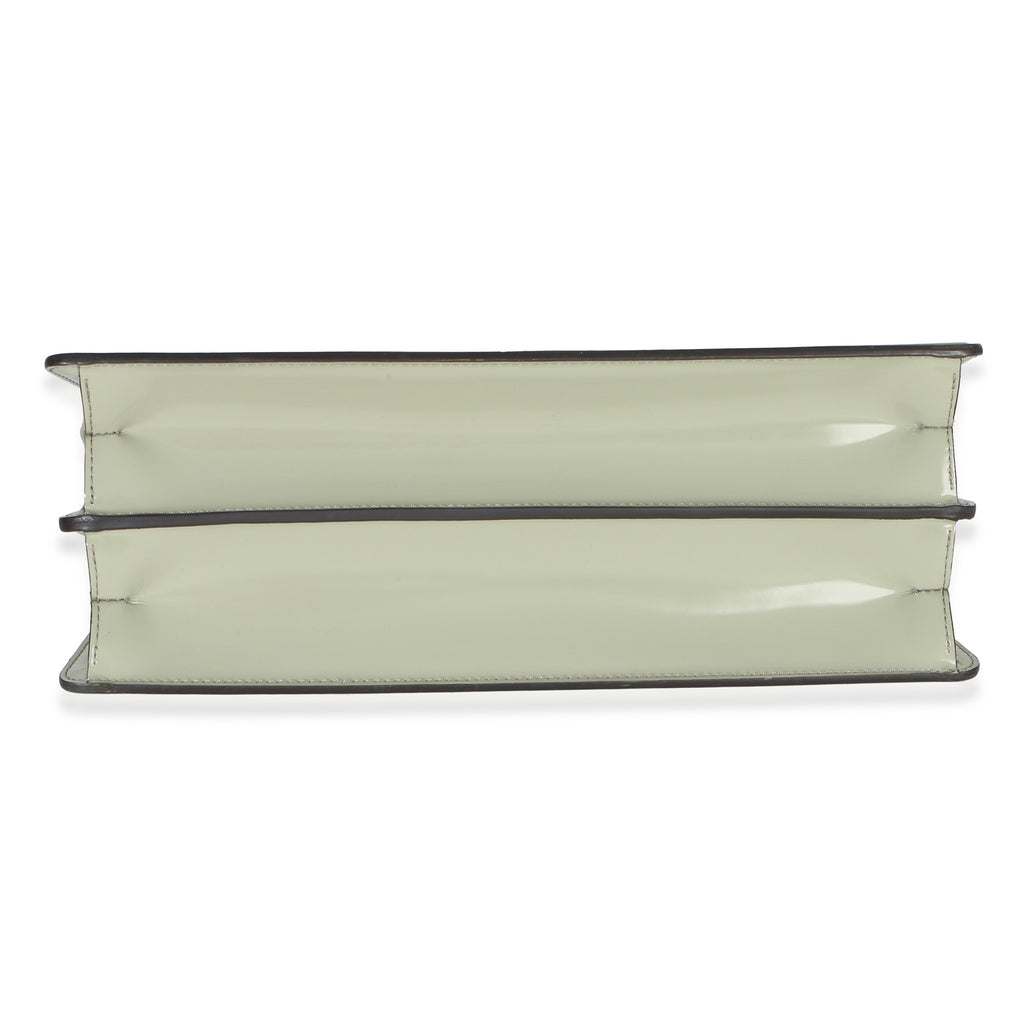 Sage Patent Medium Peekaboo Cut Chain Shoulder Bag