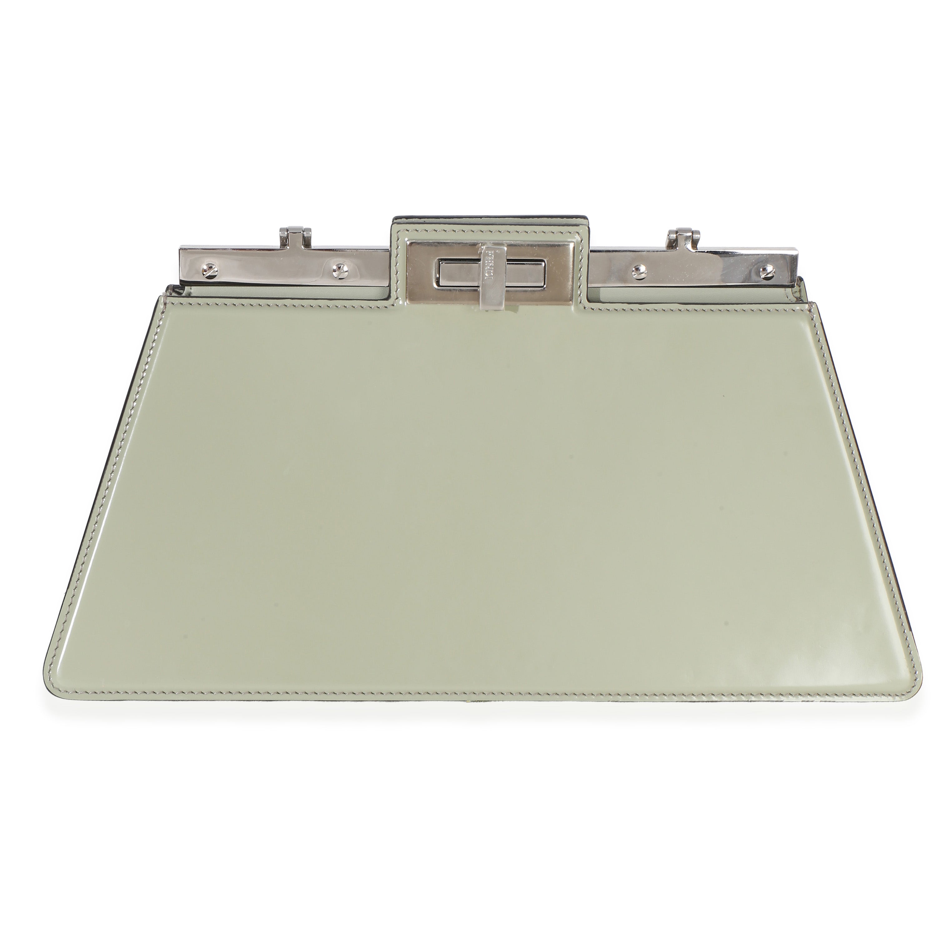 Sage Patent Medium Peekaboo Cut Chain Shoulder Bag