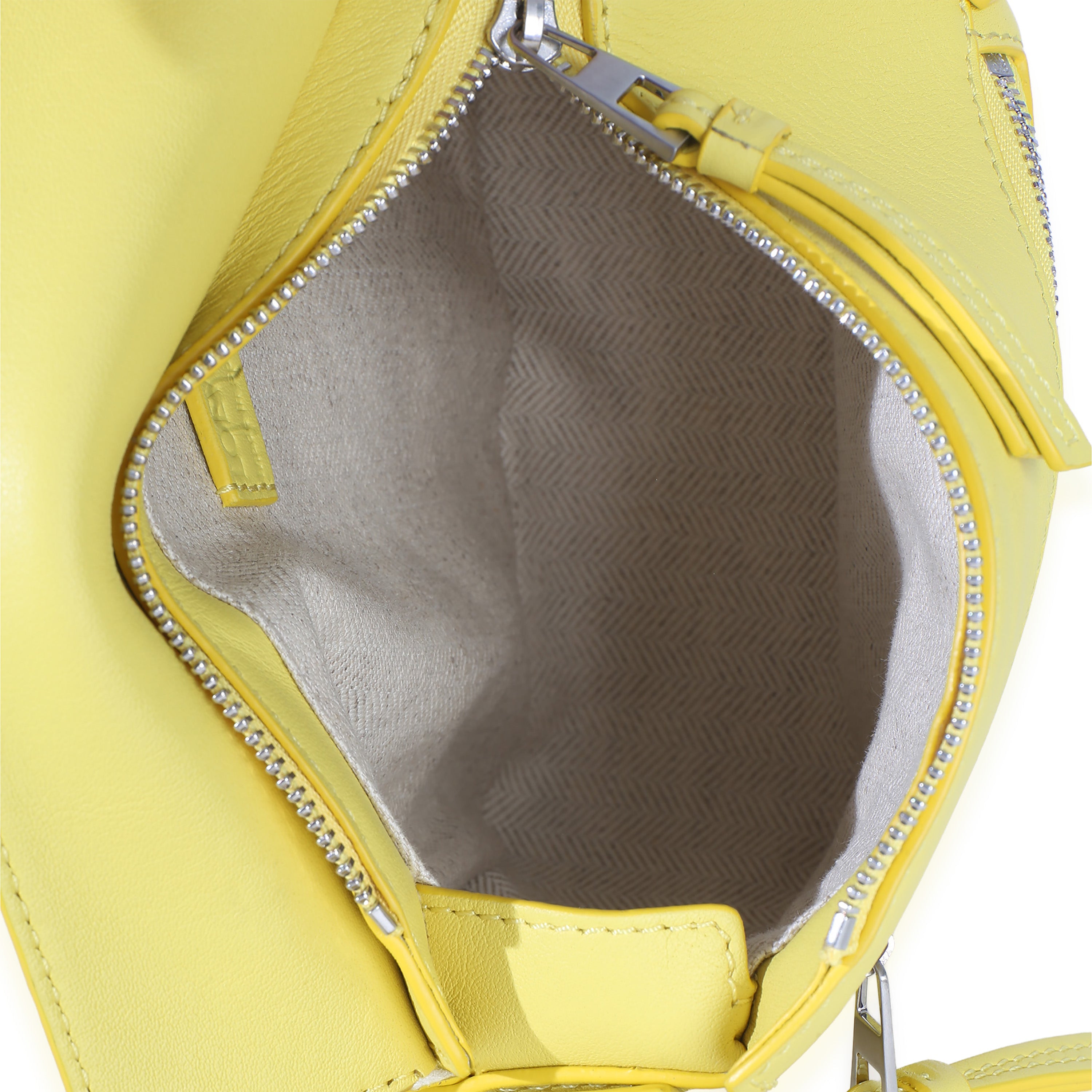 Yellow Calfskin Mini Puzzle Edge Bumbag
