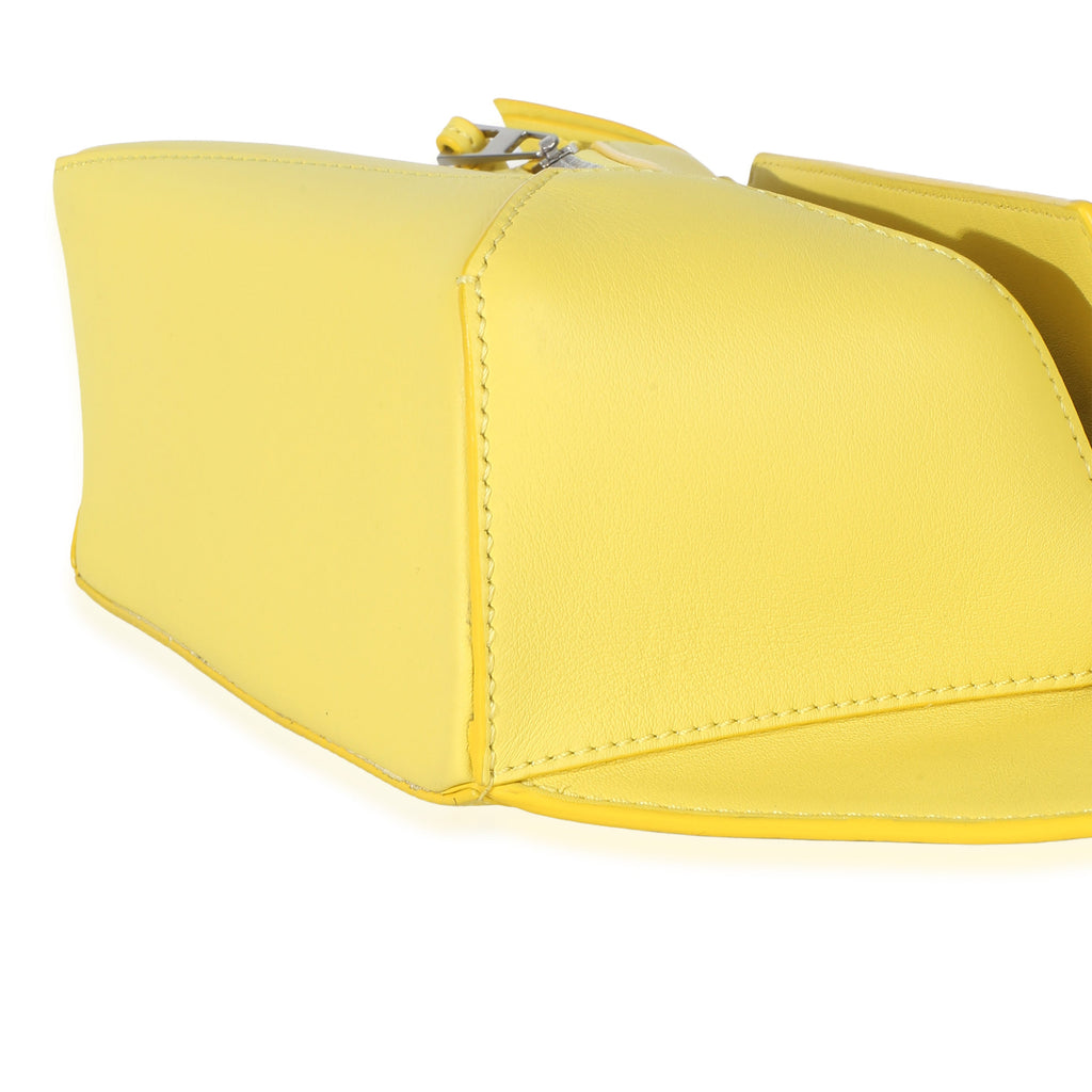 Yellow Calfskin Mini Puzzle Edge Bumbag