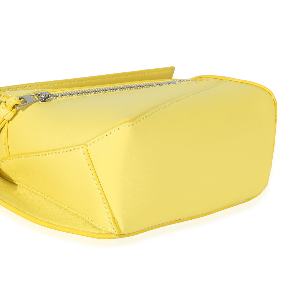 Yellow Calfskin Mini Puzzle Edge Bumbag