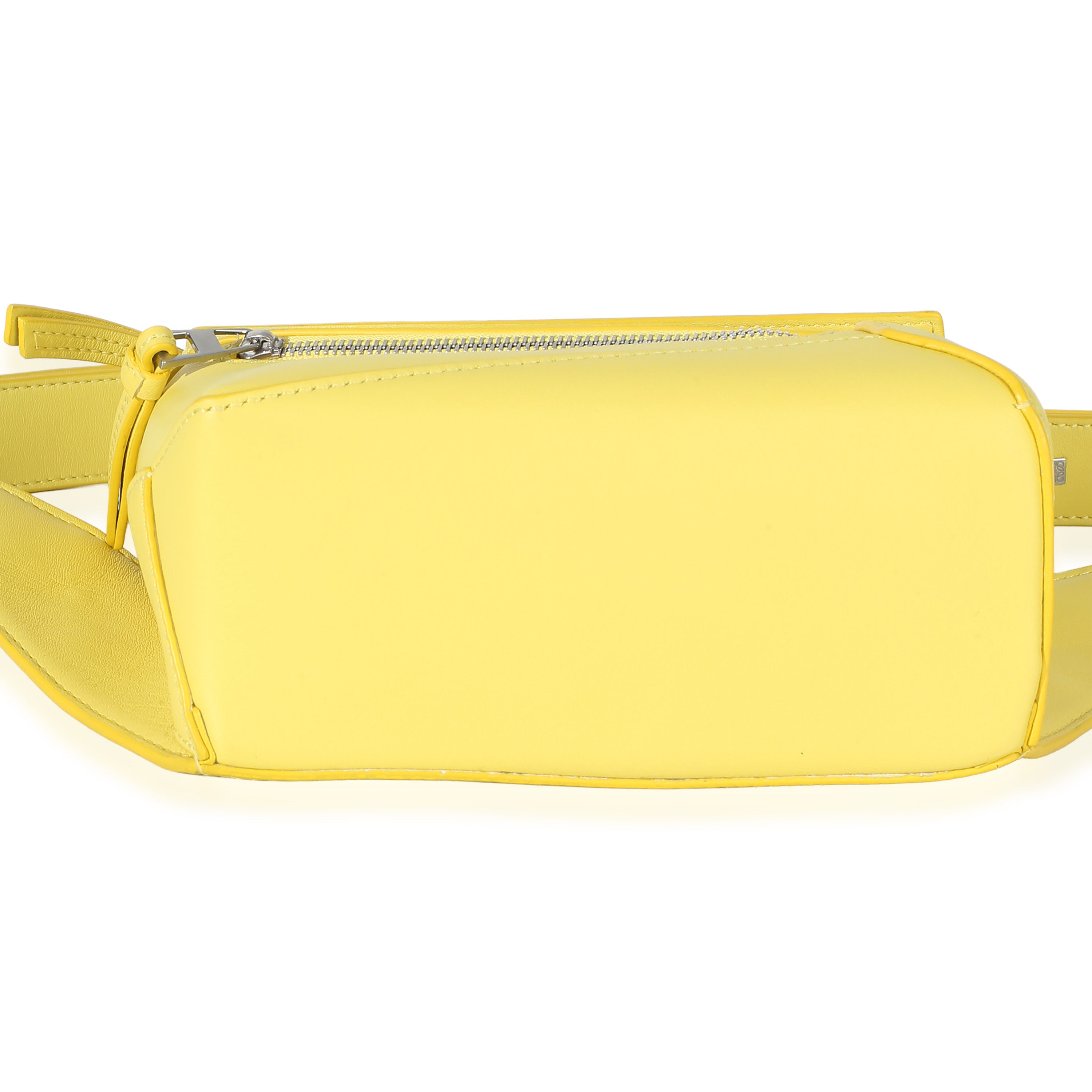 Yellow Calfskin Mini Puzzle Edge Bumbag