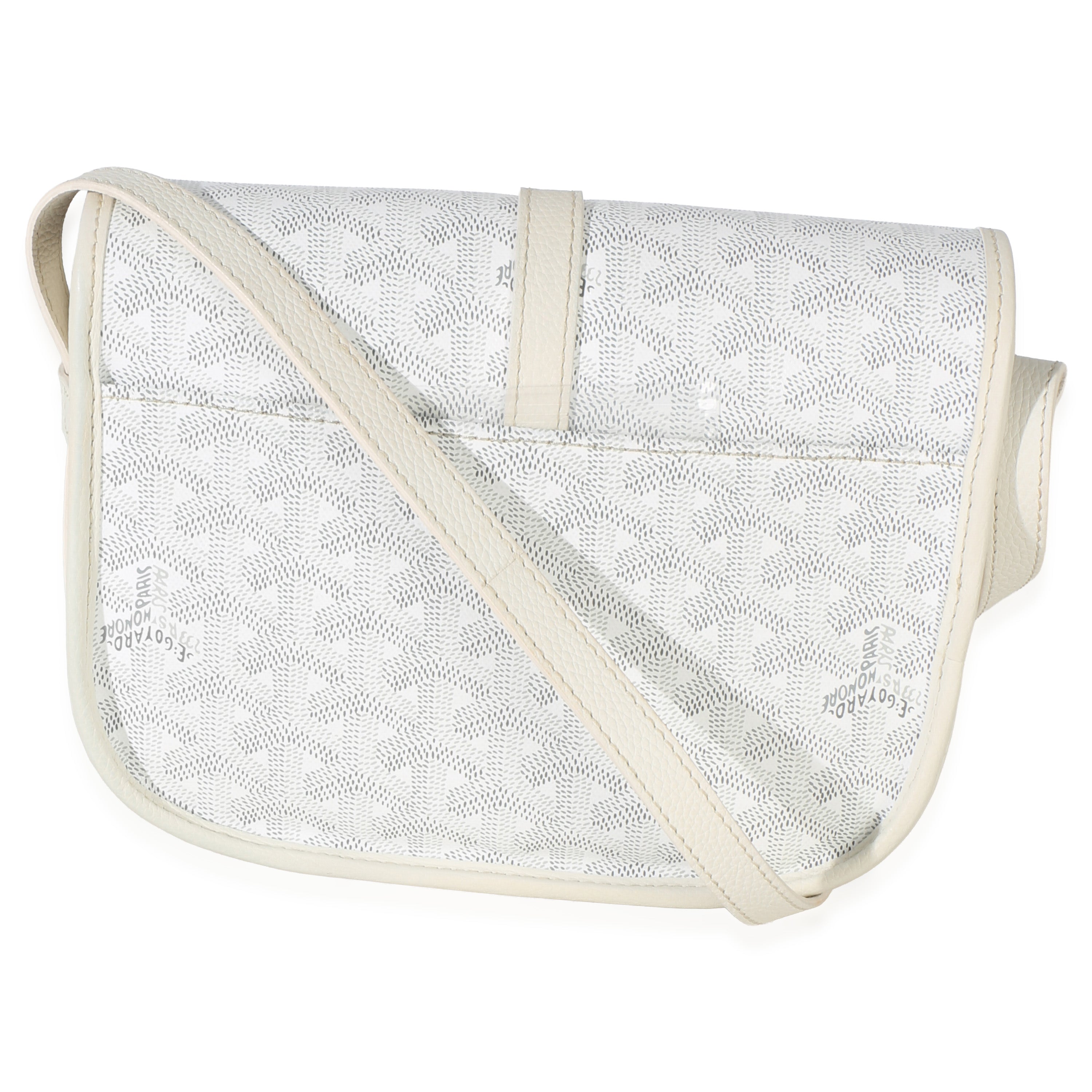 White Goyardine Canvas Belvedere II PM