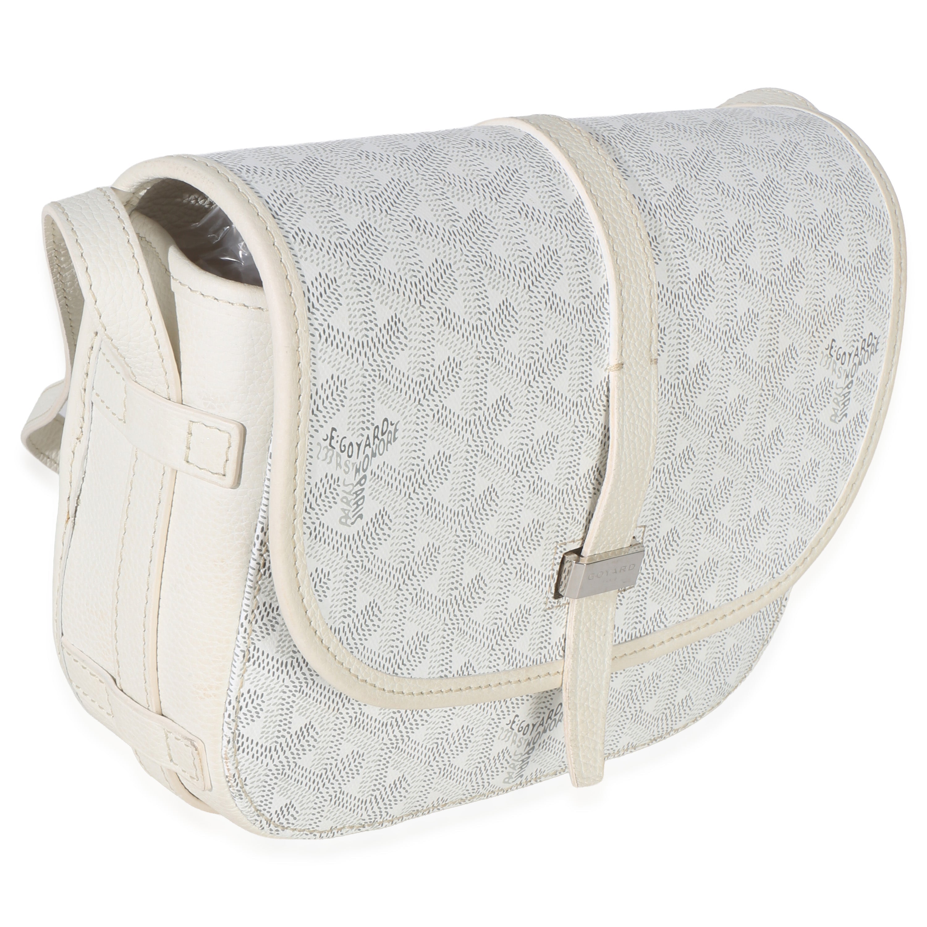 White Goyardine Canvas Belvedere II PM