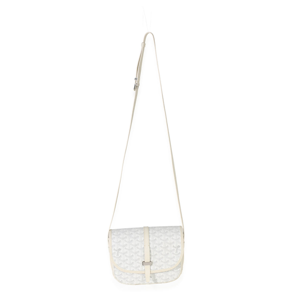White Goyardine Canvas Belvedere II PM