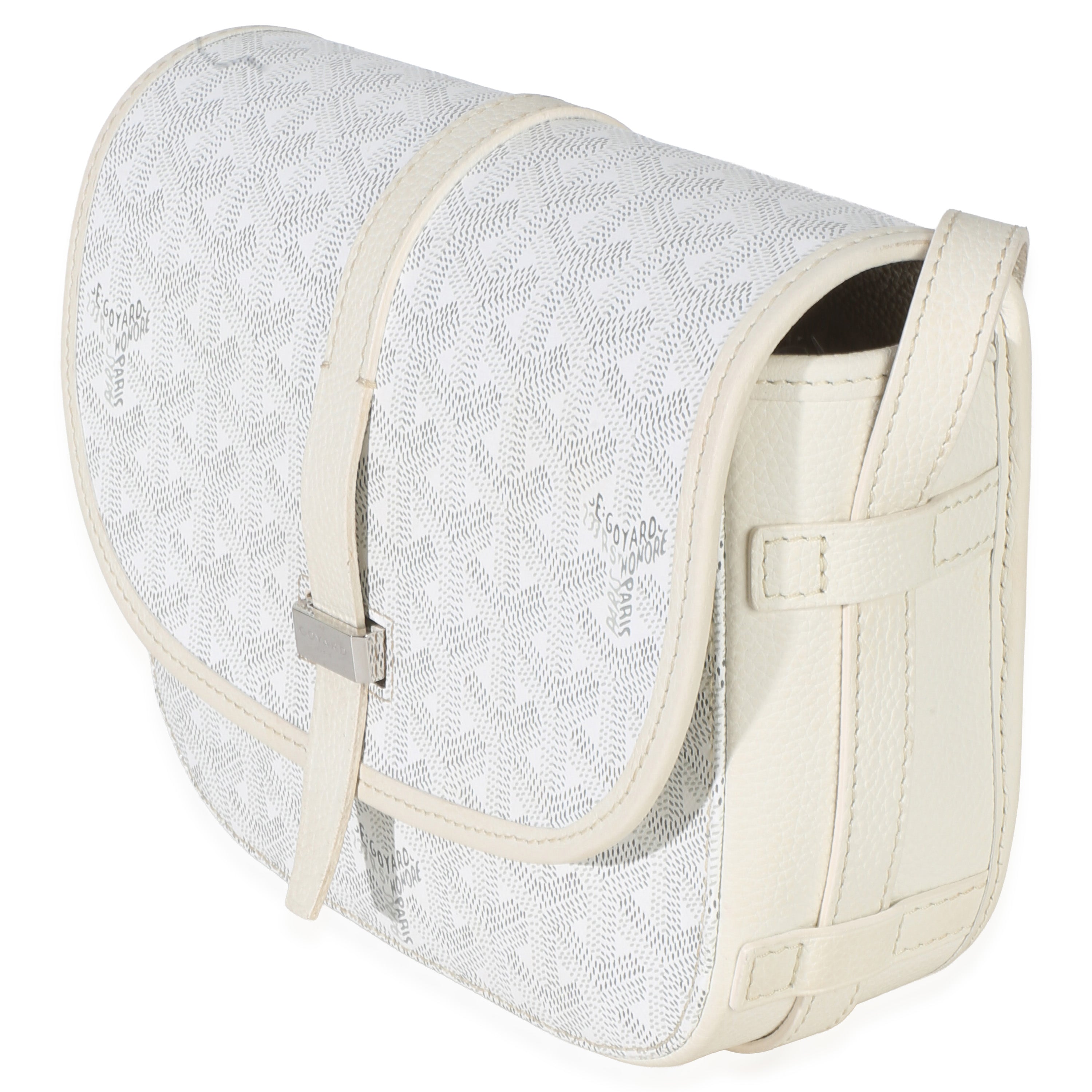 White Goyardine Canvas Belvedere II PM
