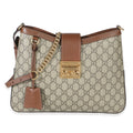 Beige Ebony GG Supreme Monogram Canvas Medium Padlock Shoulder Bag