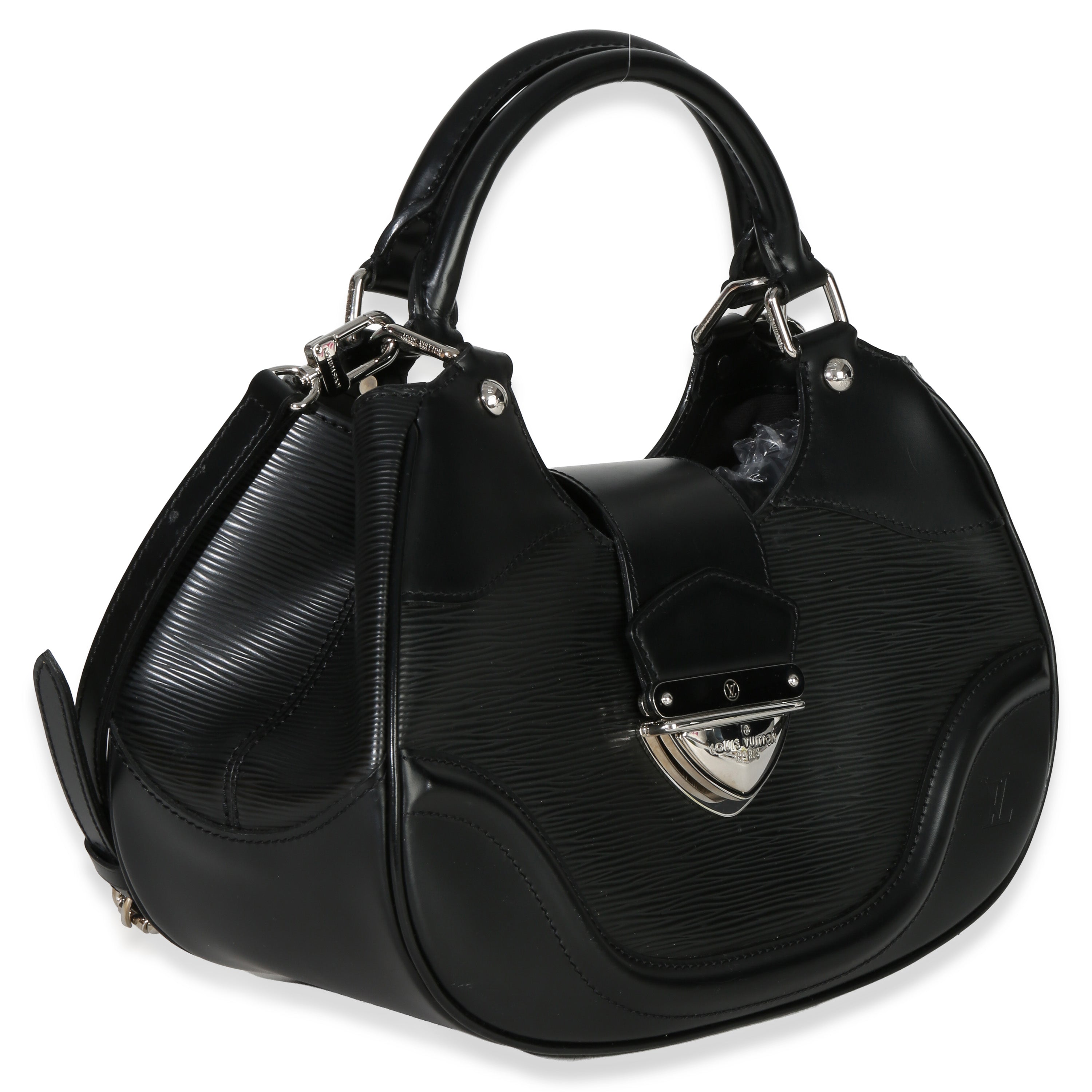 Black Epi Leather Montaigne Shoulder Bag