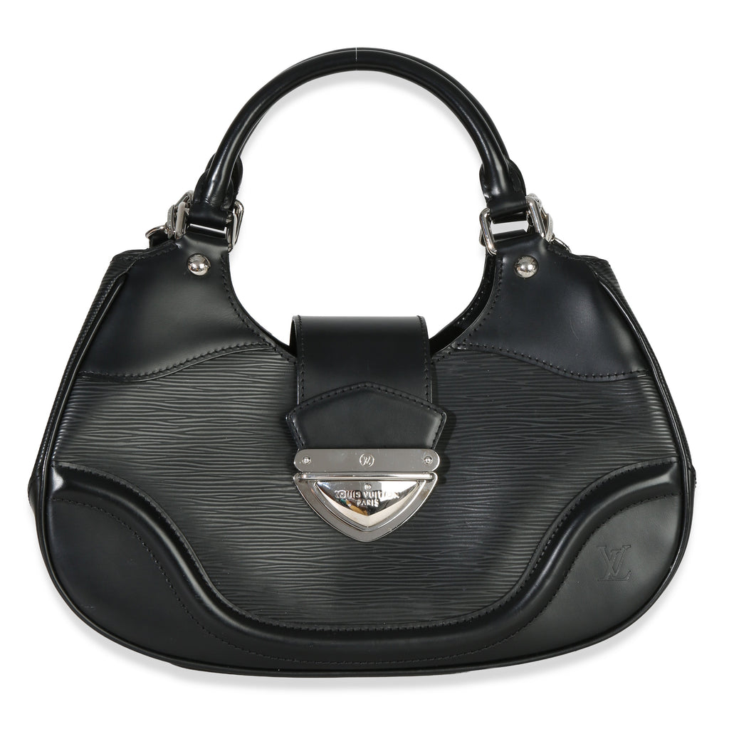 Black Epi Leather Montaigne Shoulder Bag