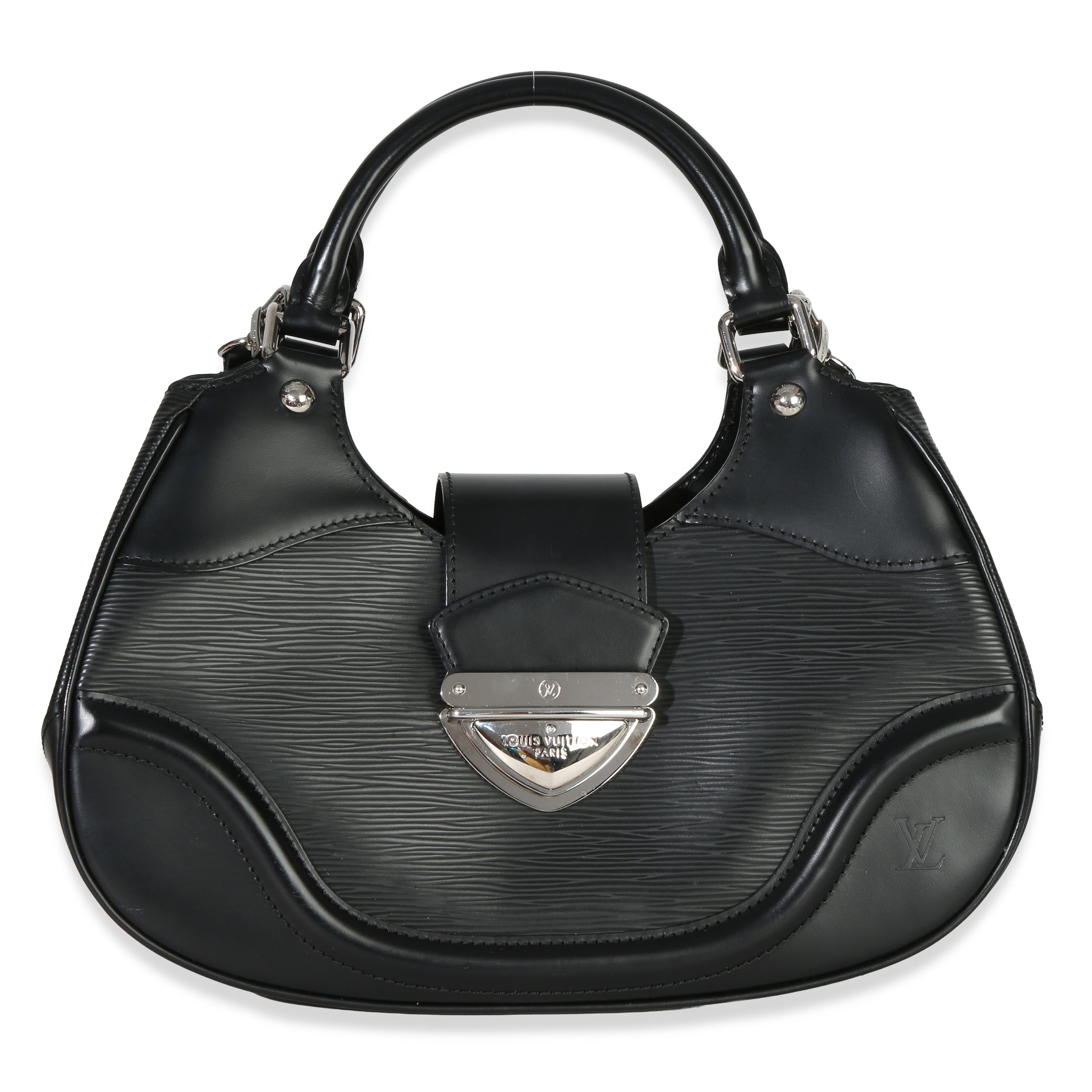 Black Epi Leather Montaigne Shoulder Bag
