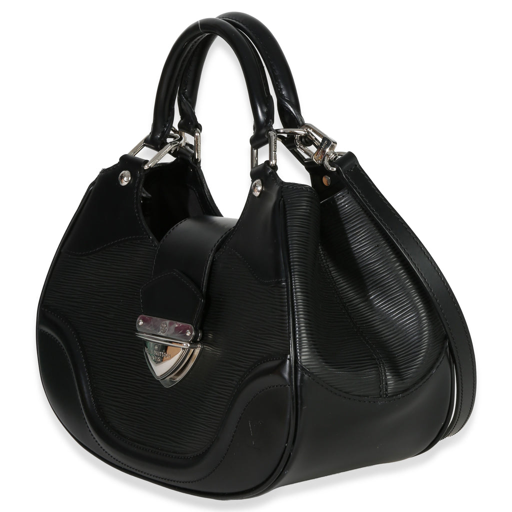 Black Epi Leather Montaigne Shoulder Bag