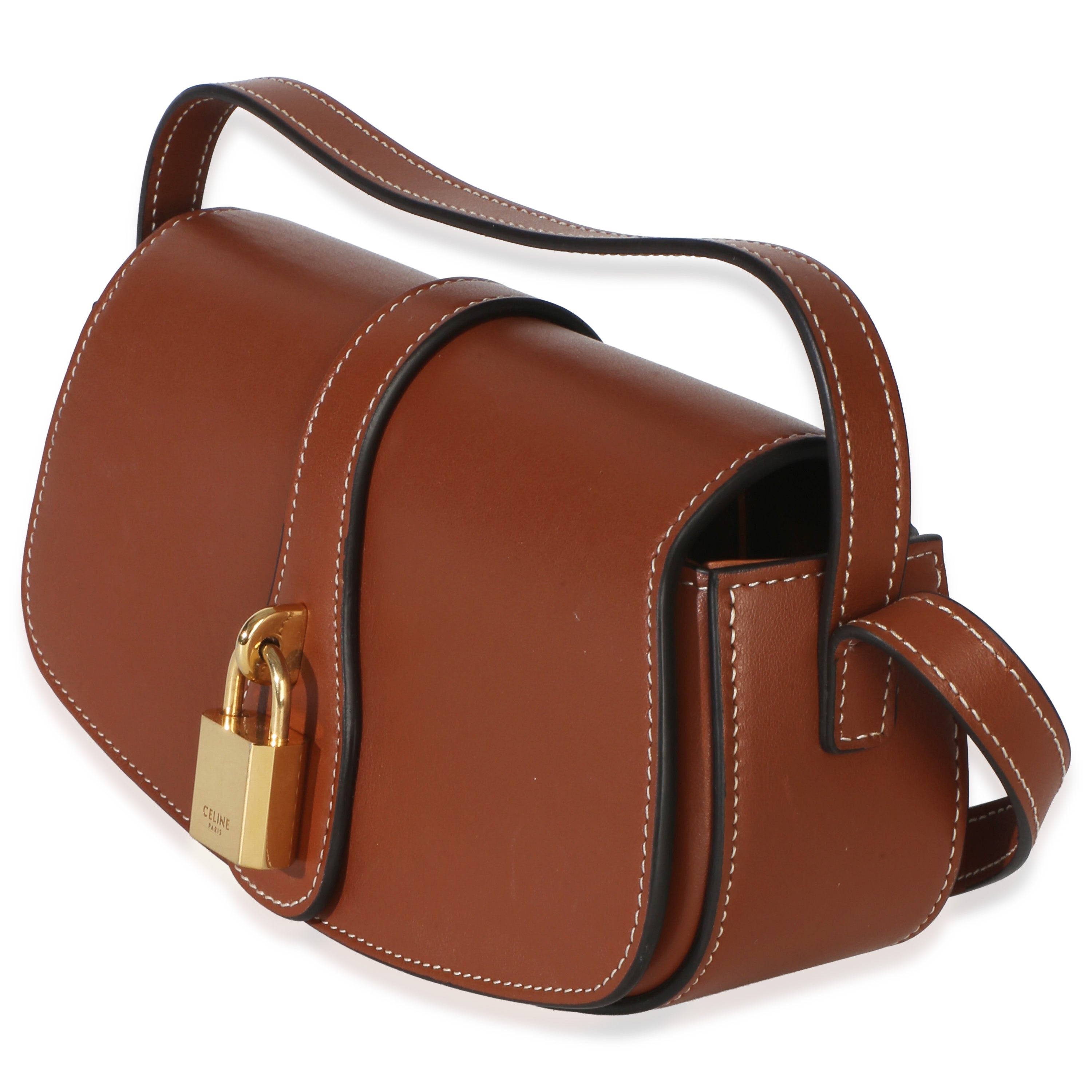 Brown Smooth Calfskin Tabou Clutch On Strap