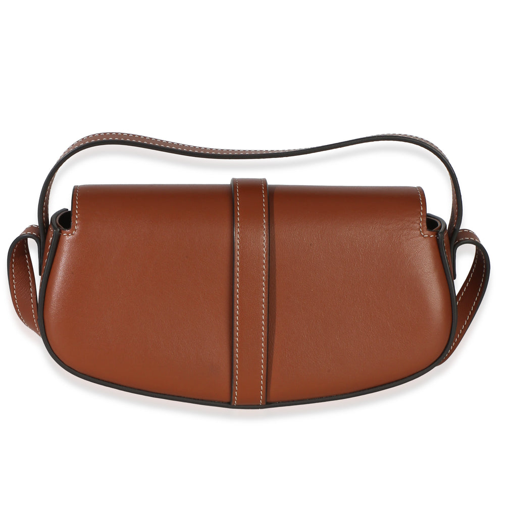 Brown Smooth Calfskin Tabou Clutch On Strap