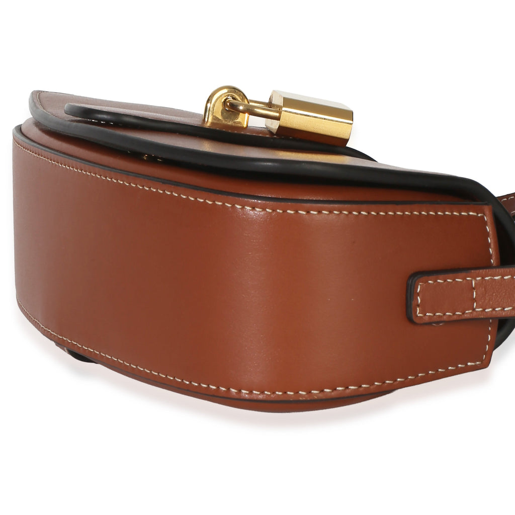 Brown Smooth Calfskin Tabou Clutch On Strap