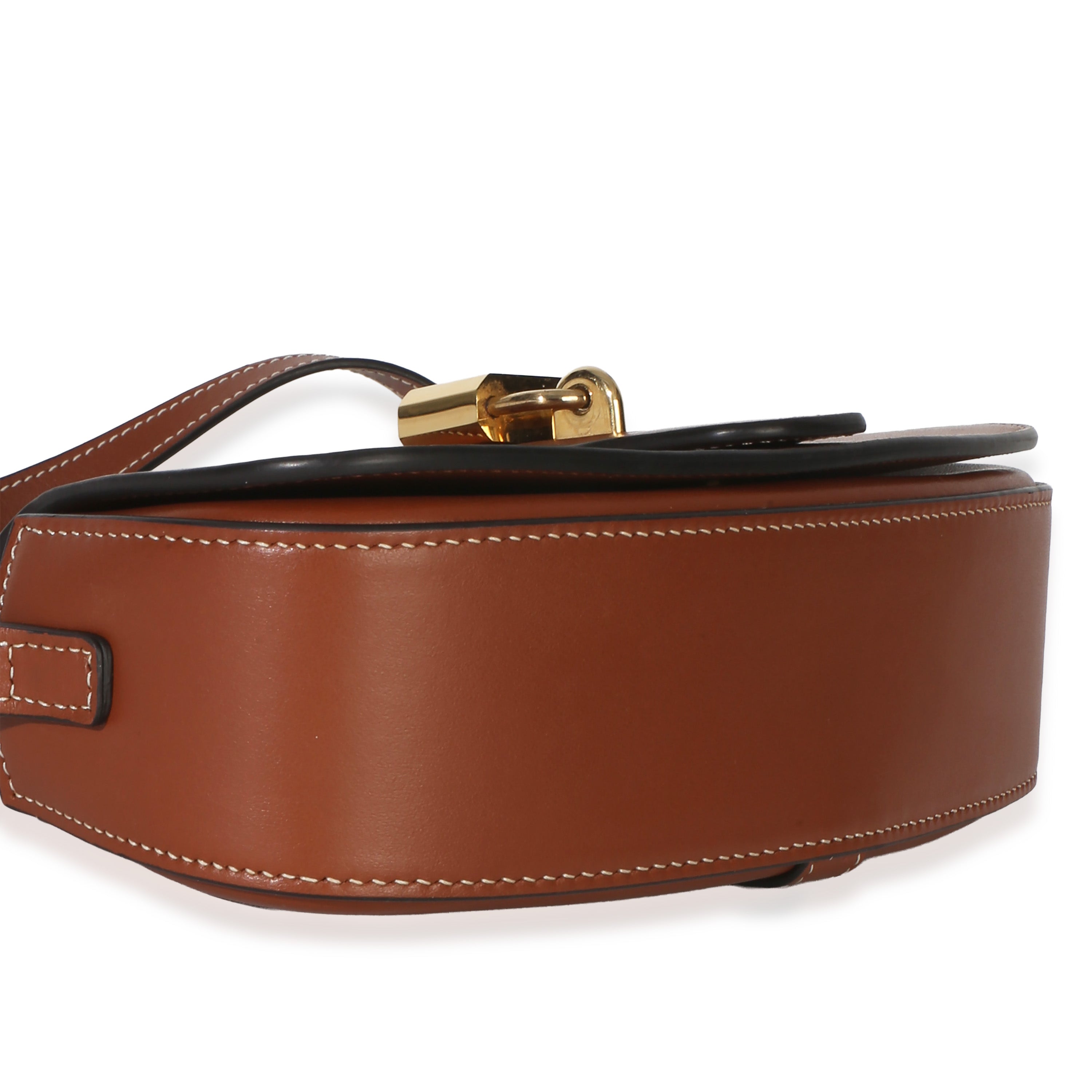 Brown Smooth Calfskin Tabou Clutch On Strap