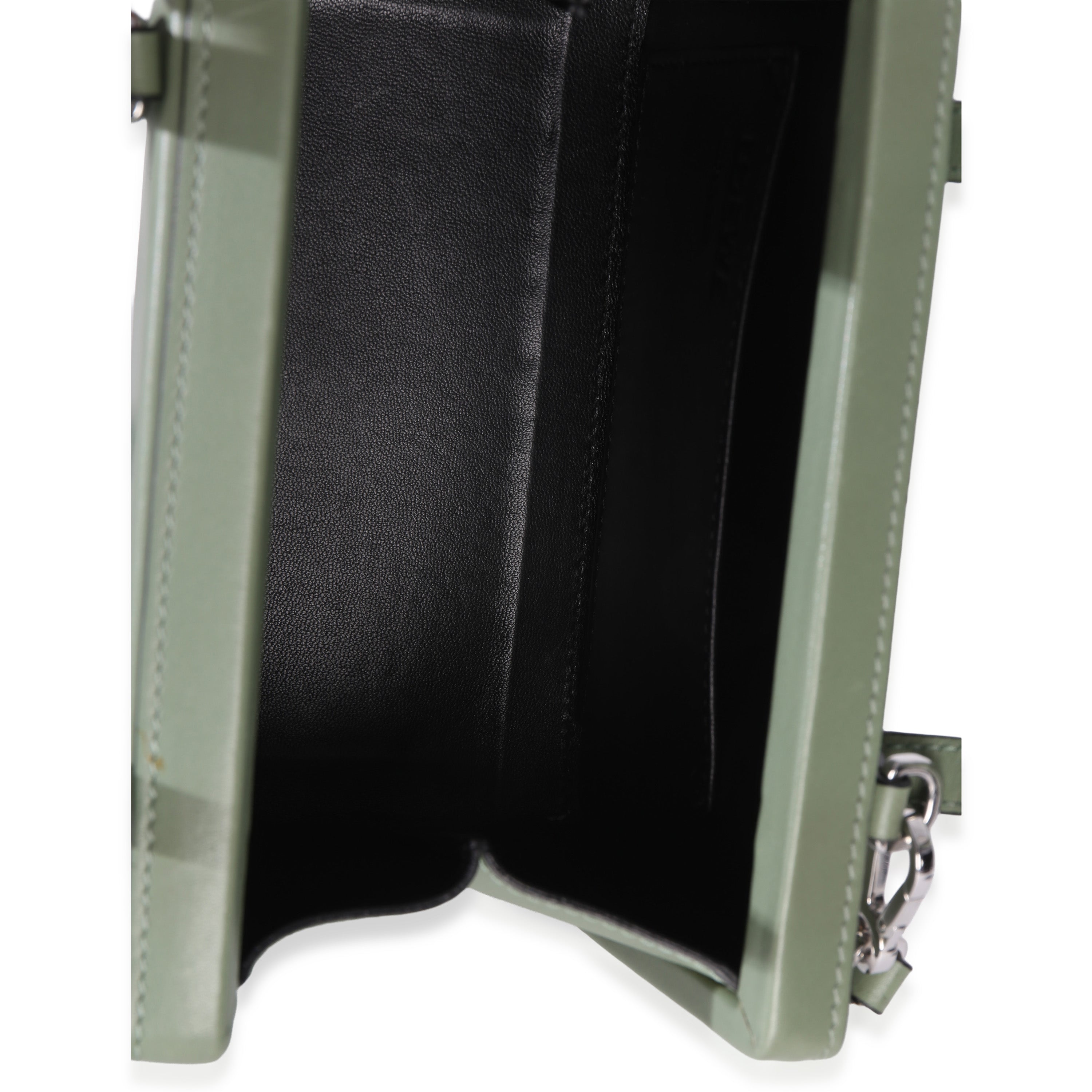 Green Calfskin Top Handle Postal Bag