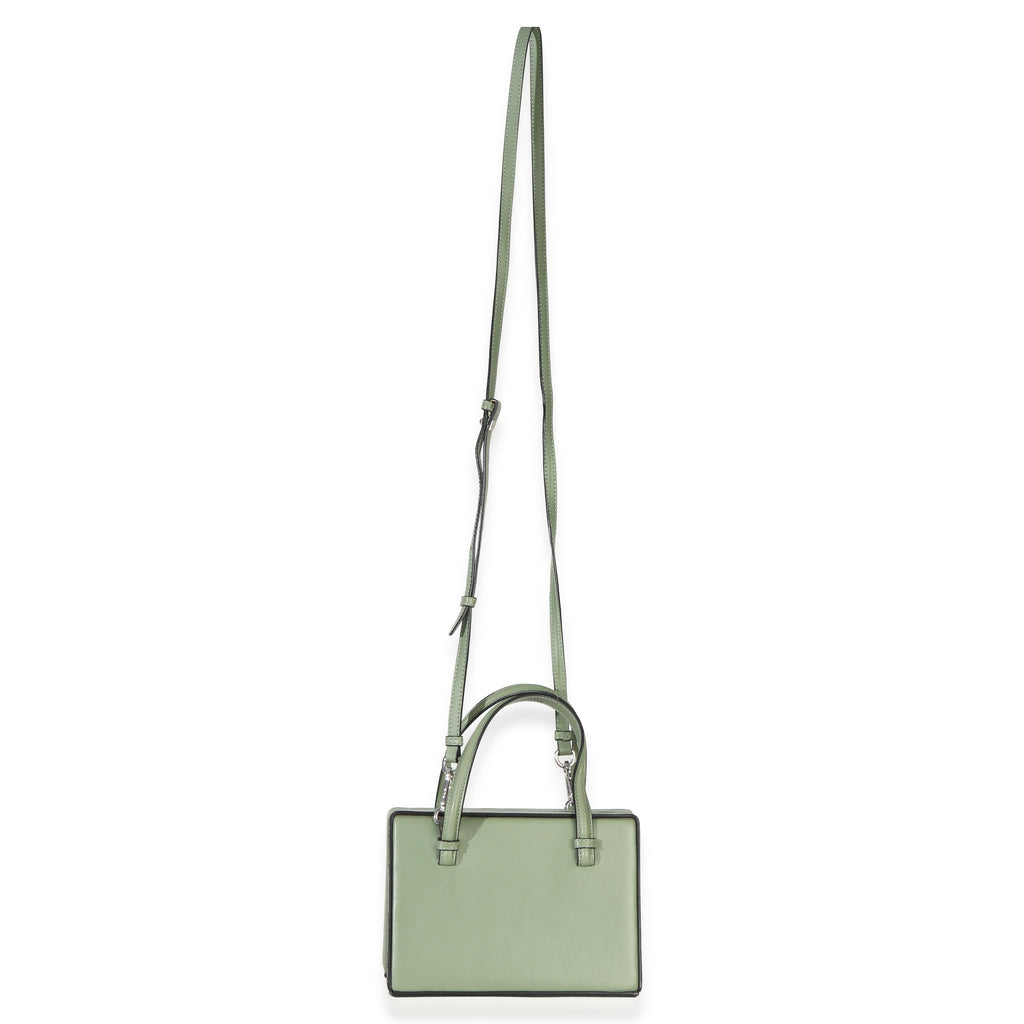 Green Calfskin Top Handle Postal Bag