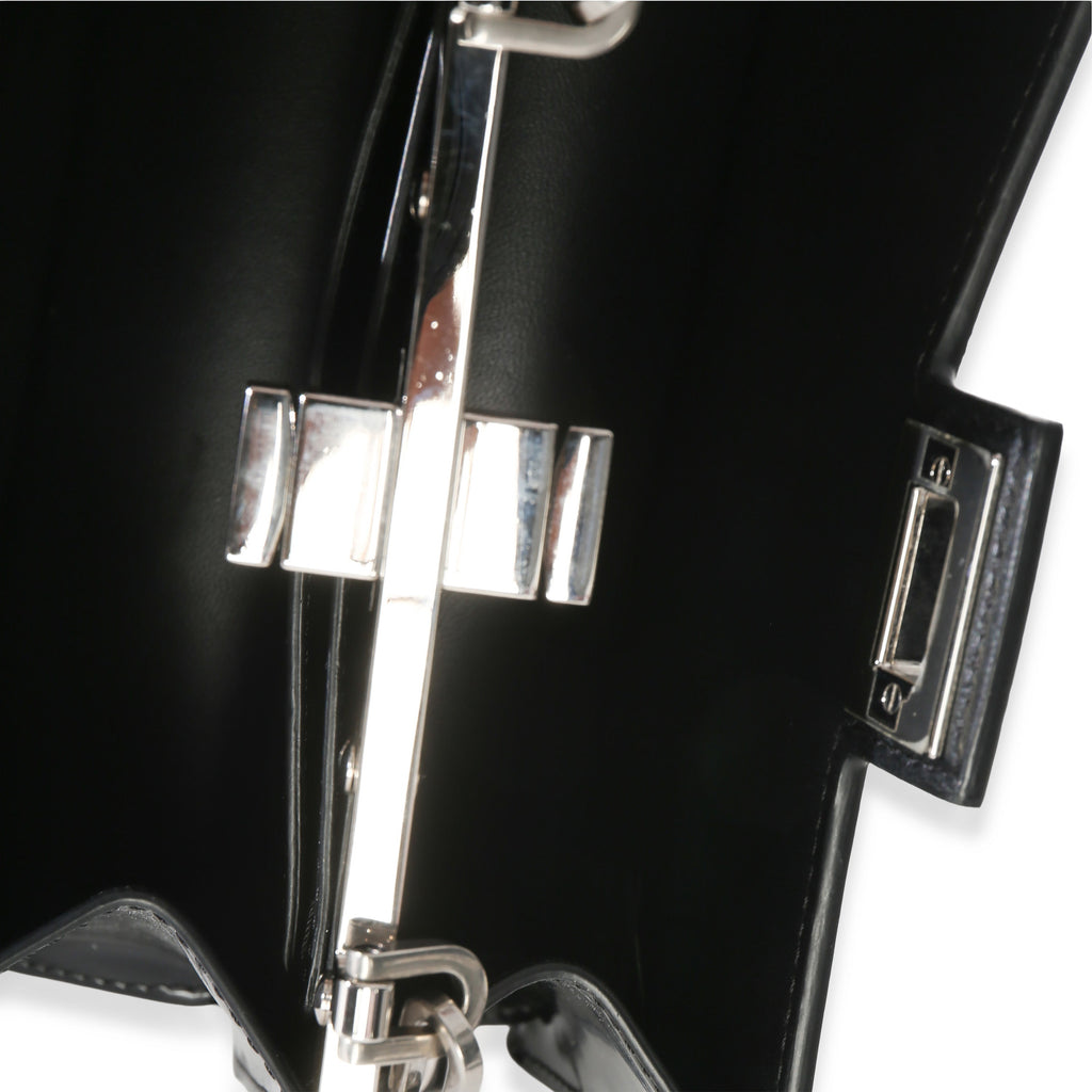 Black Patent Petite Peekaboo Cut Chain Shoulder Bag