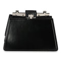 Black Patent Petite Peekaboo Cut Chain Shoulder Bag