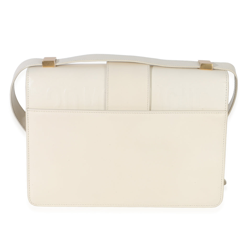 White Smooth Box Calfskin 30 Montaigne Flap