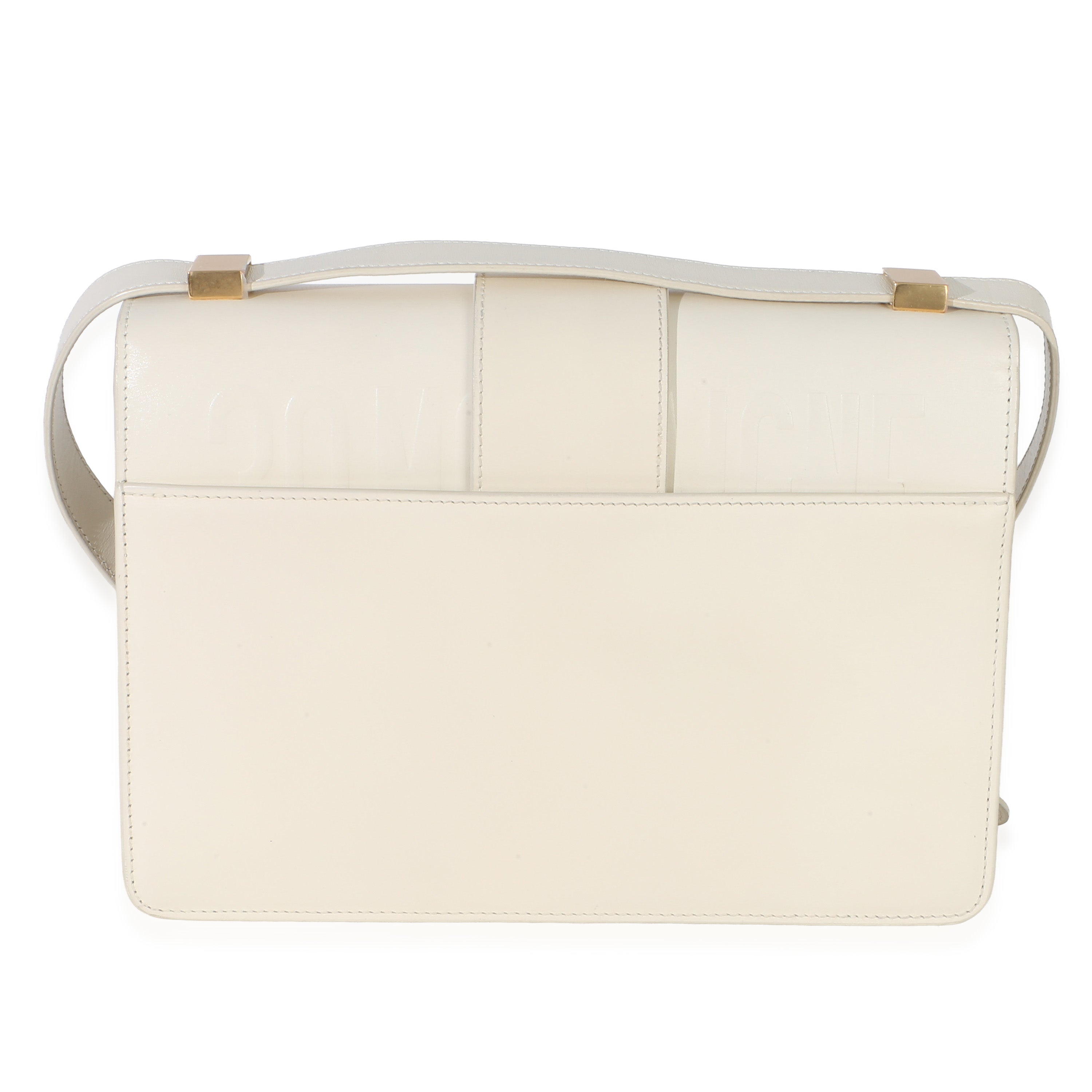 White Smooth Box Calfskin 30 Montaigne Flap