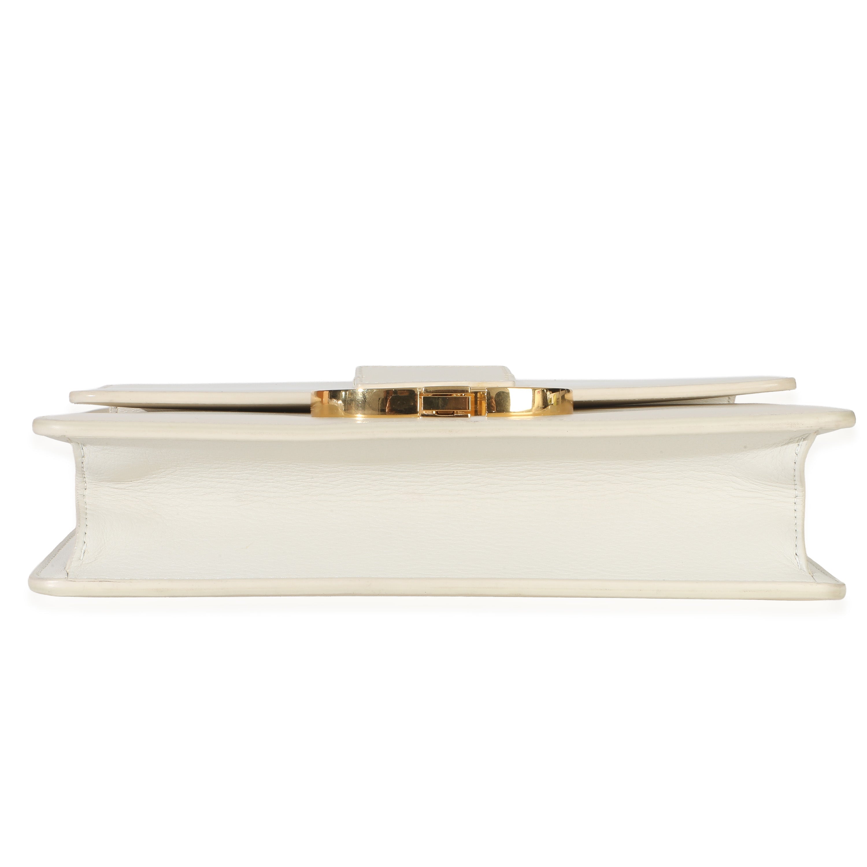 White Smooth Box Calfskin 30 Montaigne Flap
