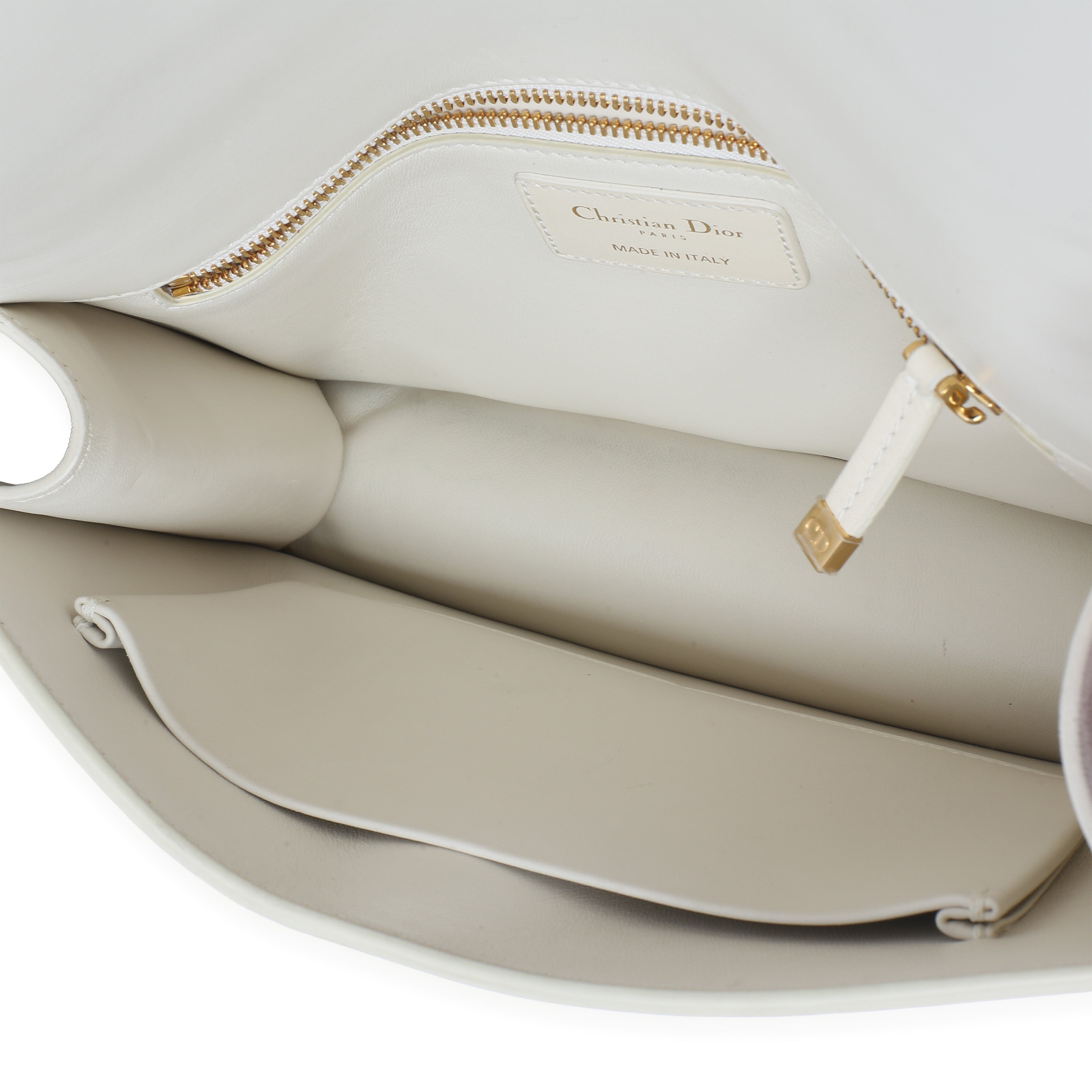 White Smooth Box Calfskin 30 Montaigne Flap