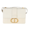 White Smooth Box Calfskin 30 Montaigne Flap