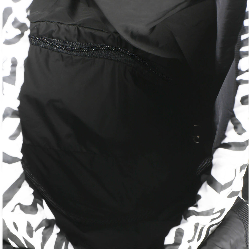 White Black Nylon Printed Coco Neige Backpack