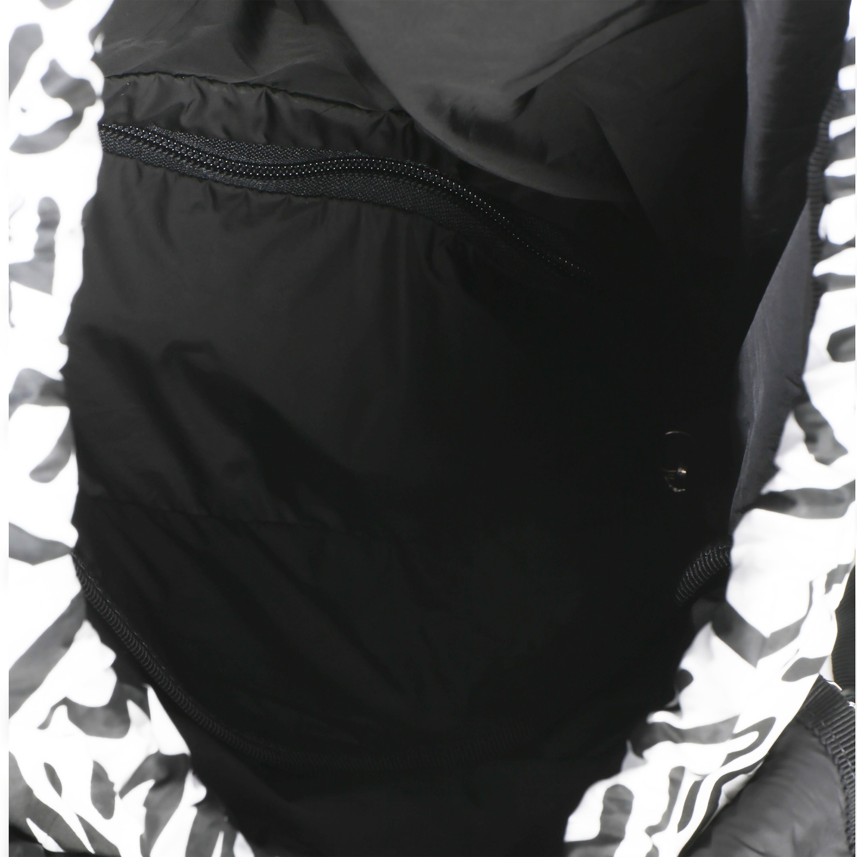 White Black Nylon Printed Coco Neige Backpack