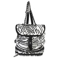White Black Nylon Printed Coco Neige Backpack
