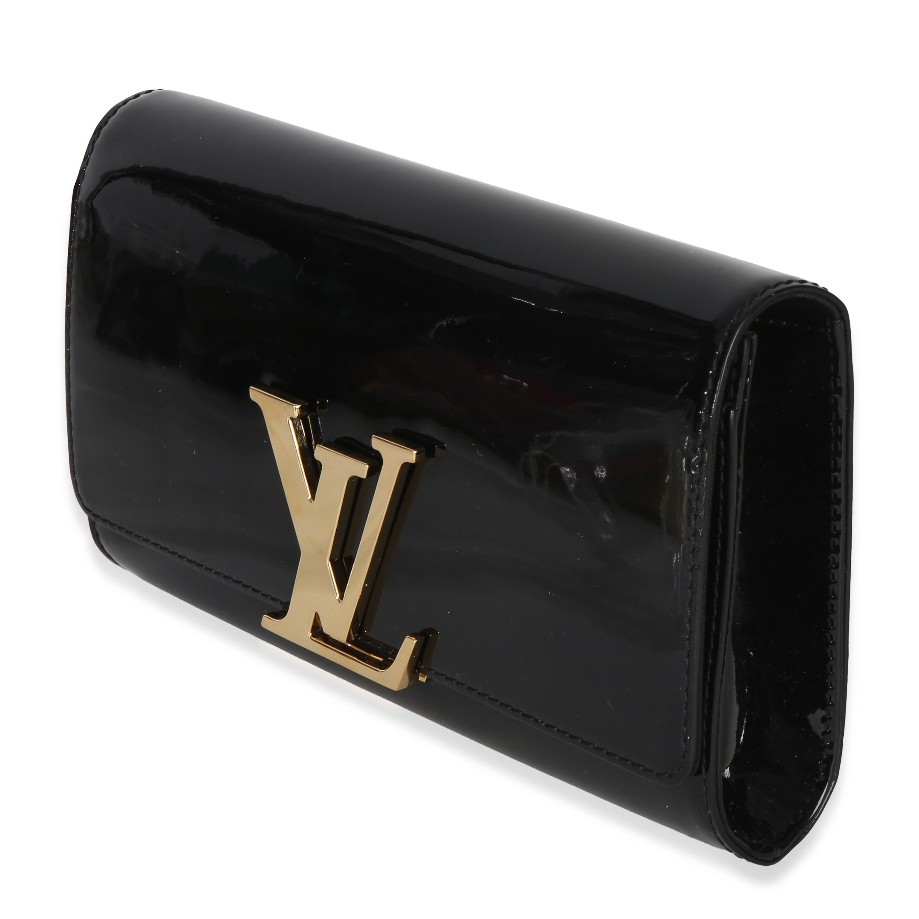 Black Patent Louise Clutch