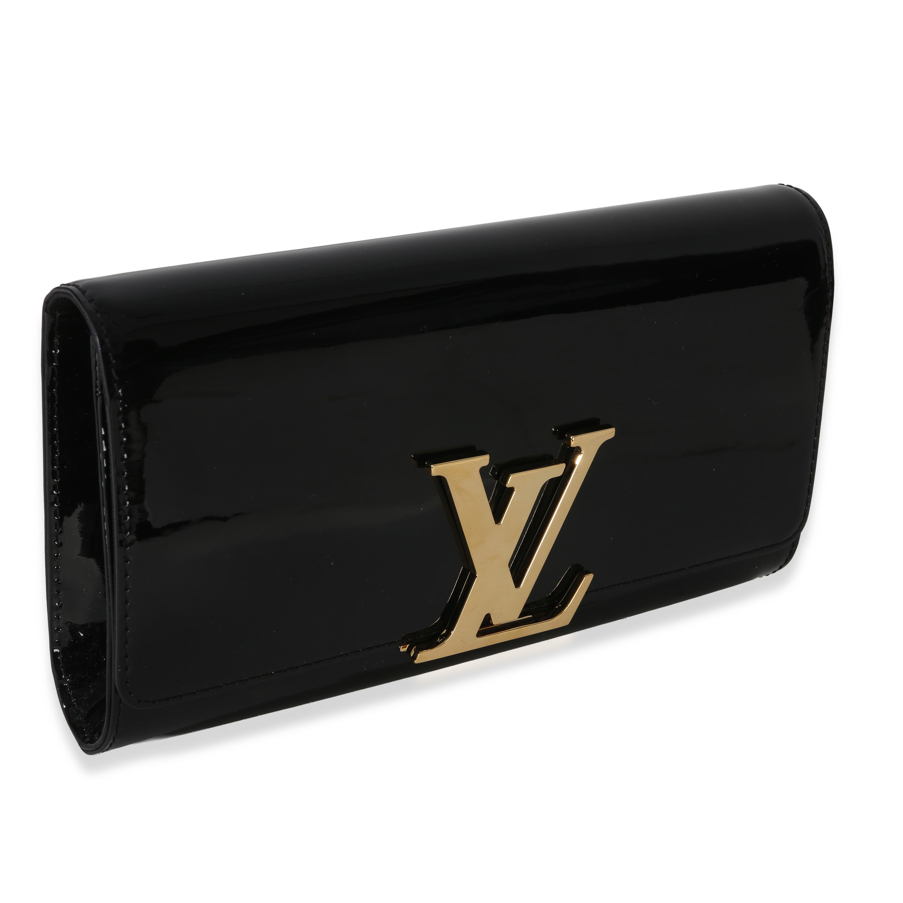 Black Patent Louise Clutch