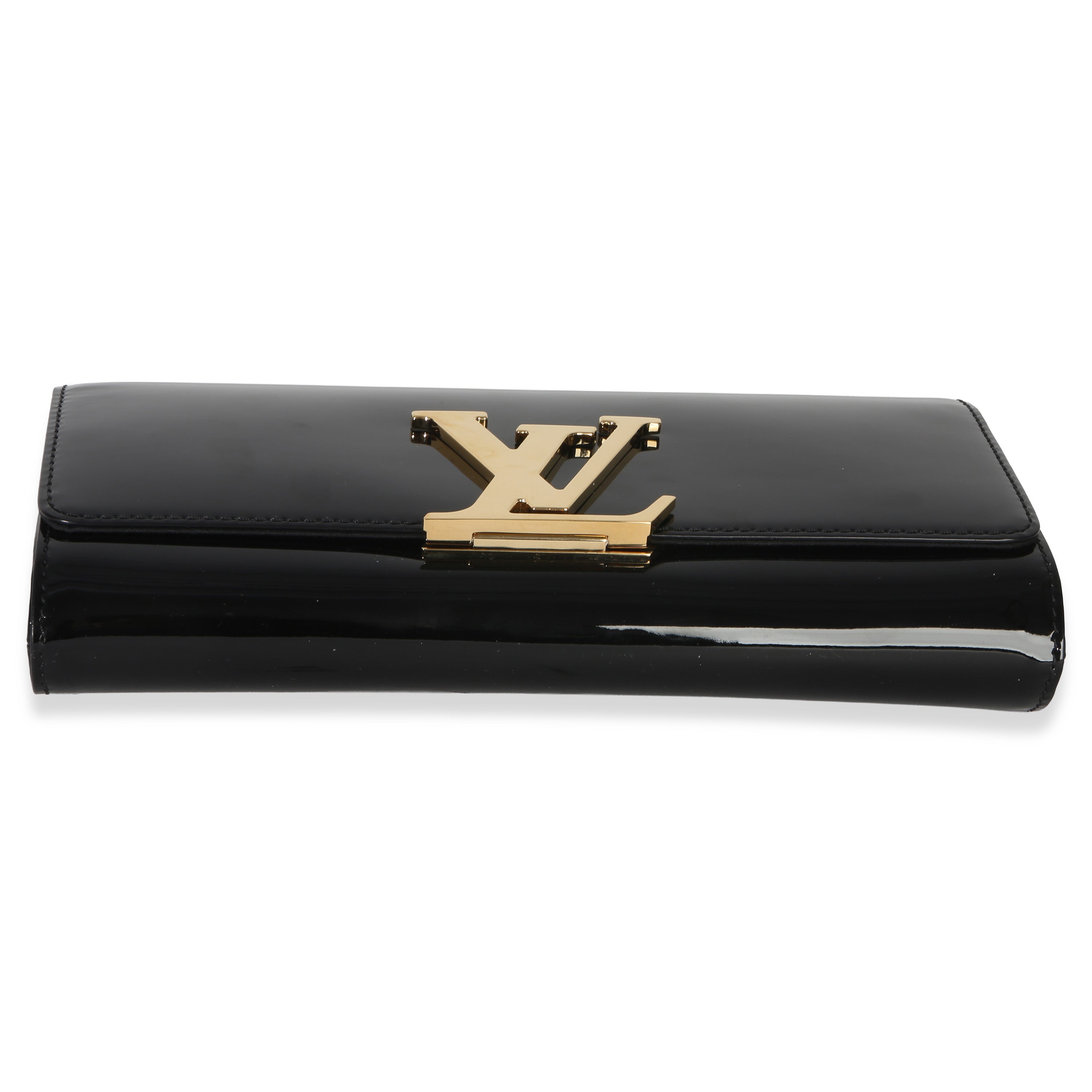 Black Patent Louise Clutch