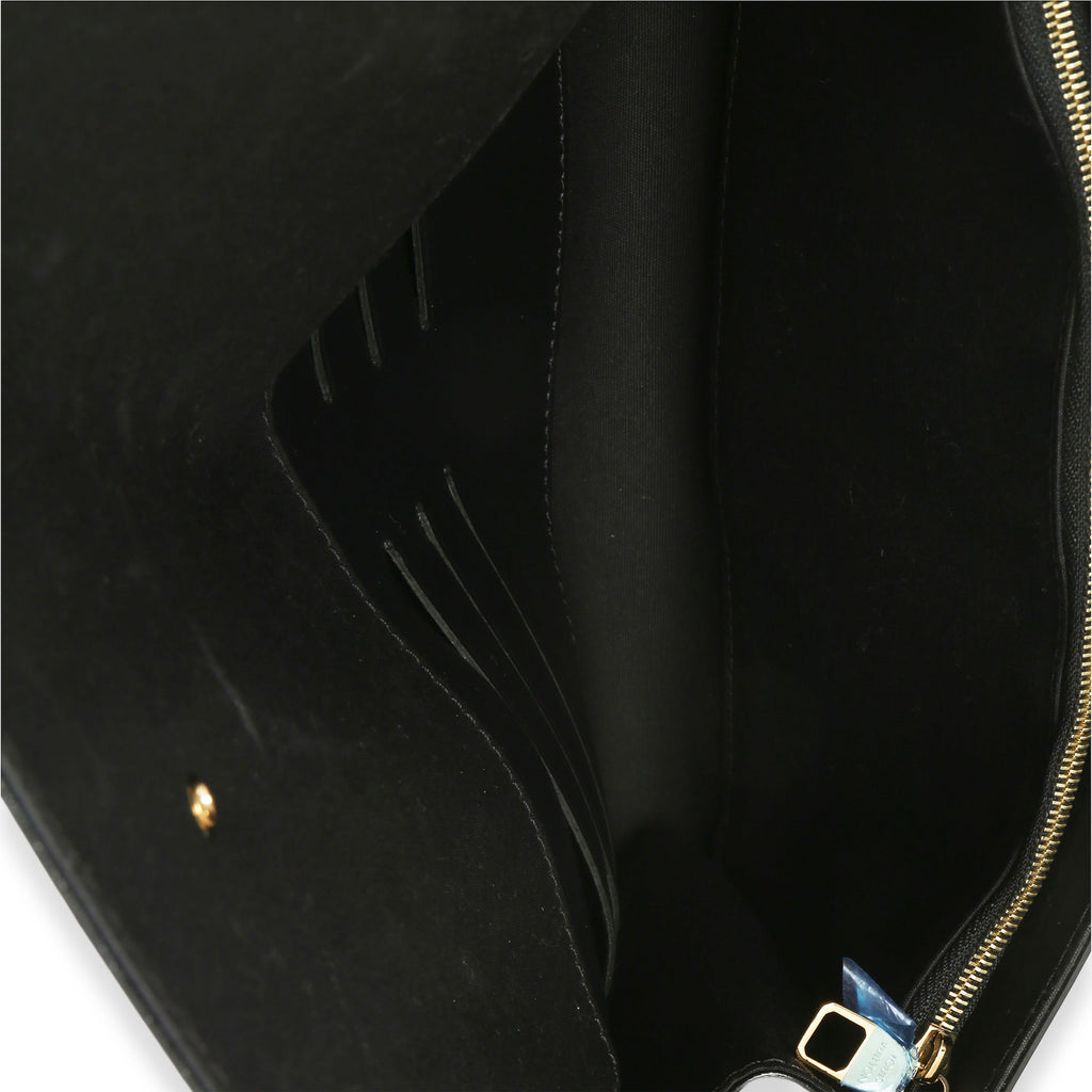 Black Patent Louise Clutch