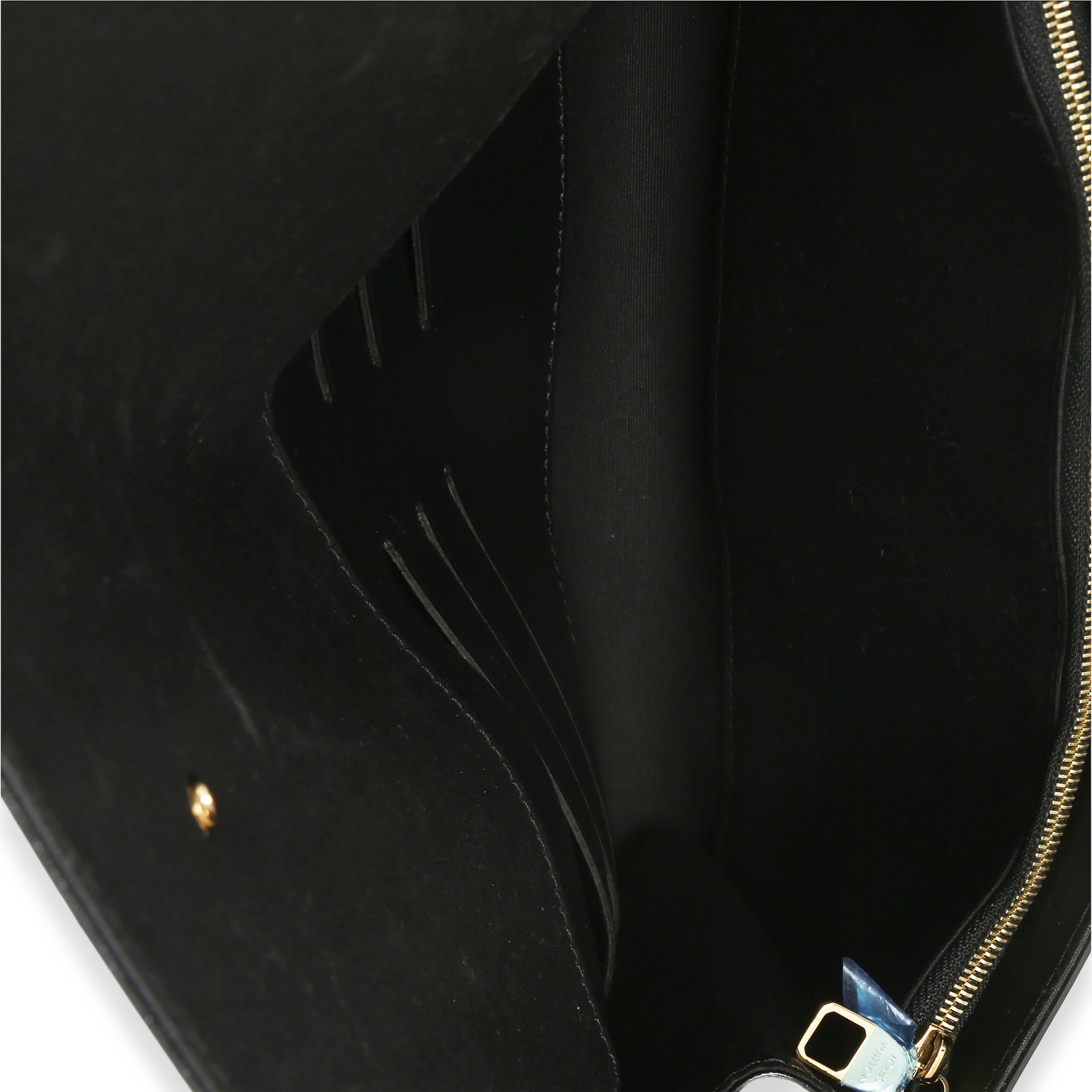 Black Patent Louise Clutch